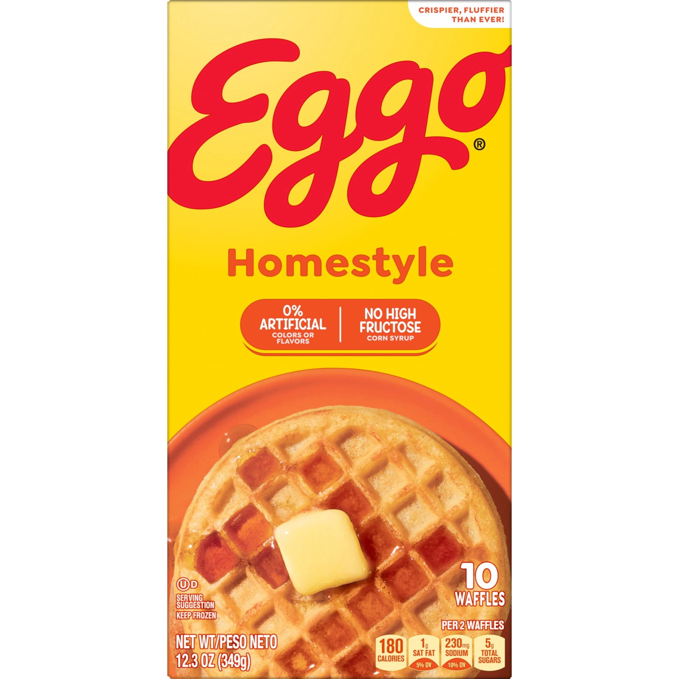 Eggo Homestyle Waffles Frozen 12.3 Oz 10 Count
