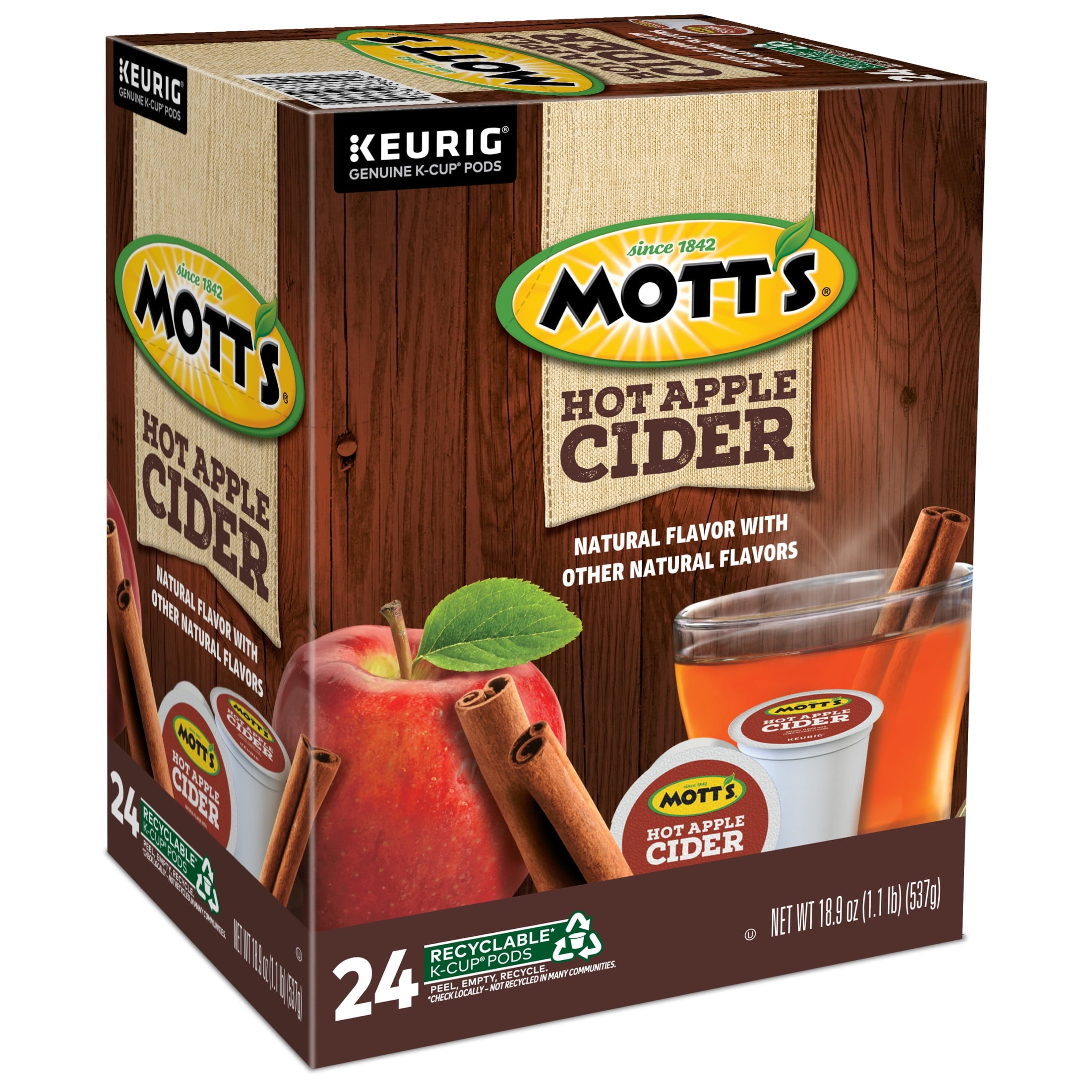 Mott's Hot Apple Cider K-Cup Pods 24 Count