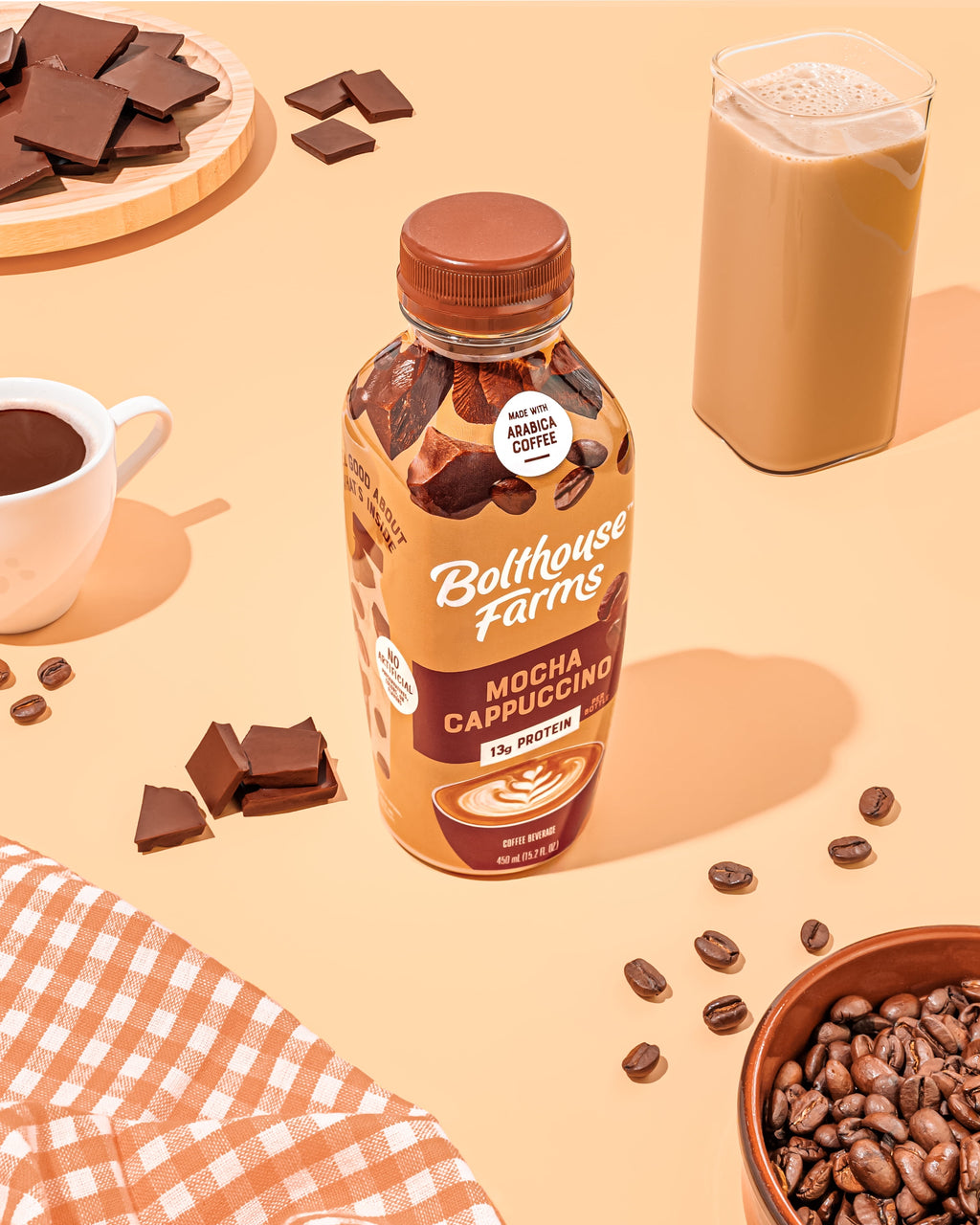 Bolthouse Farms Perfectly Protein Mocha Cappuccino Naturally Caffeinated Medium-Dark Roast Coffee 15.2 fl oz Bottle