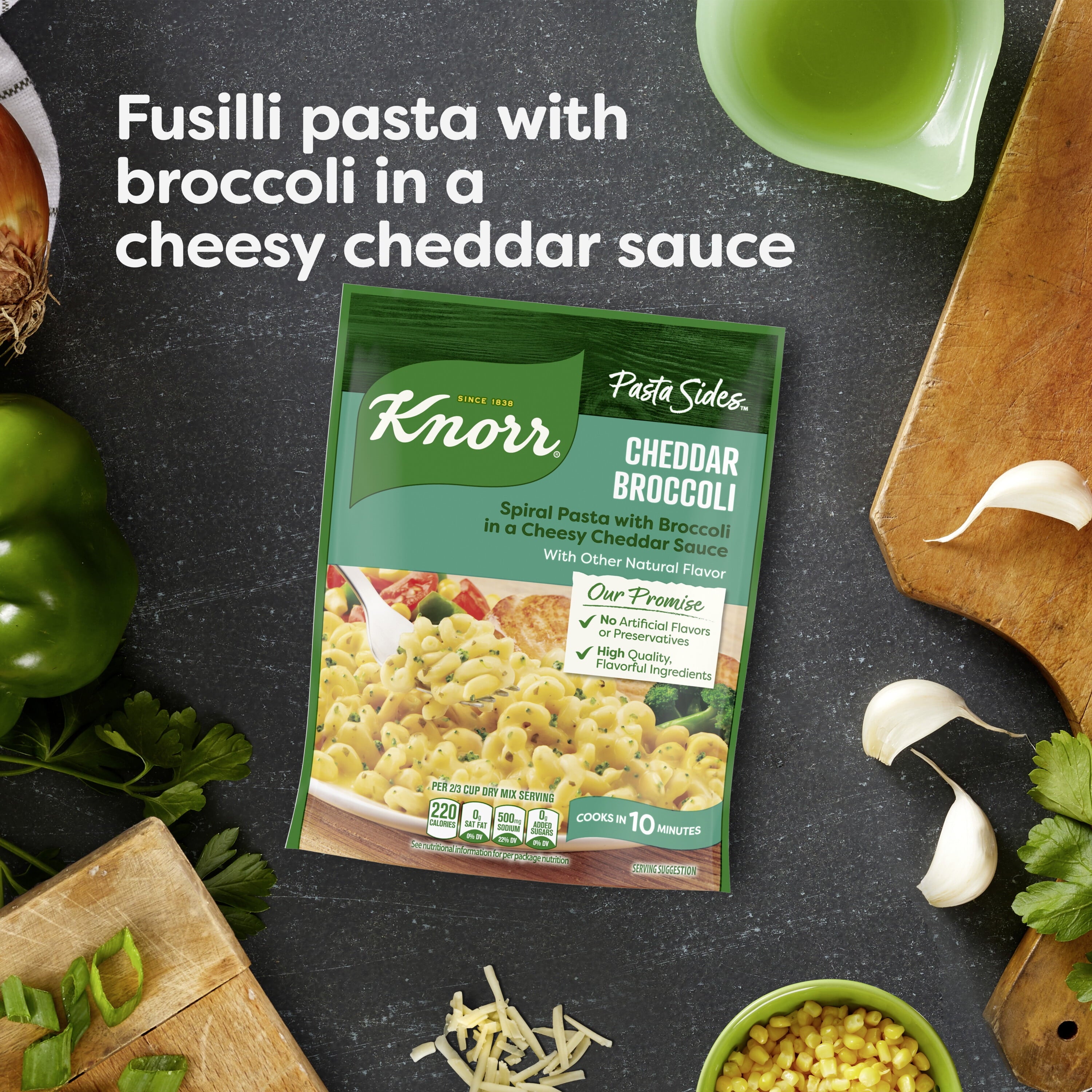 Knorr Pasta Sides Cheddar Broccoli Fusilli 4.3 Oz