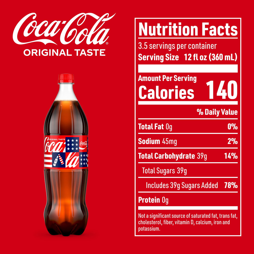 Soda Pop Bottle 1.25 Liters Coca-Cola