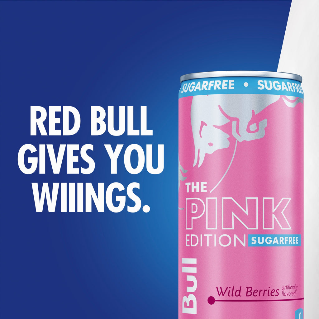 Red Bull Pink Edition Sugar Free Wild Berries Energy Drink 12 fl oz 4 Pack Cans