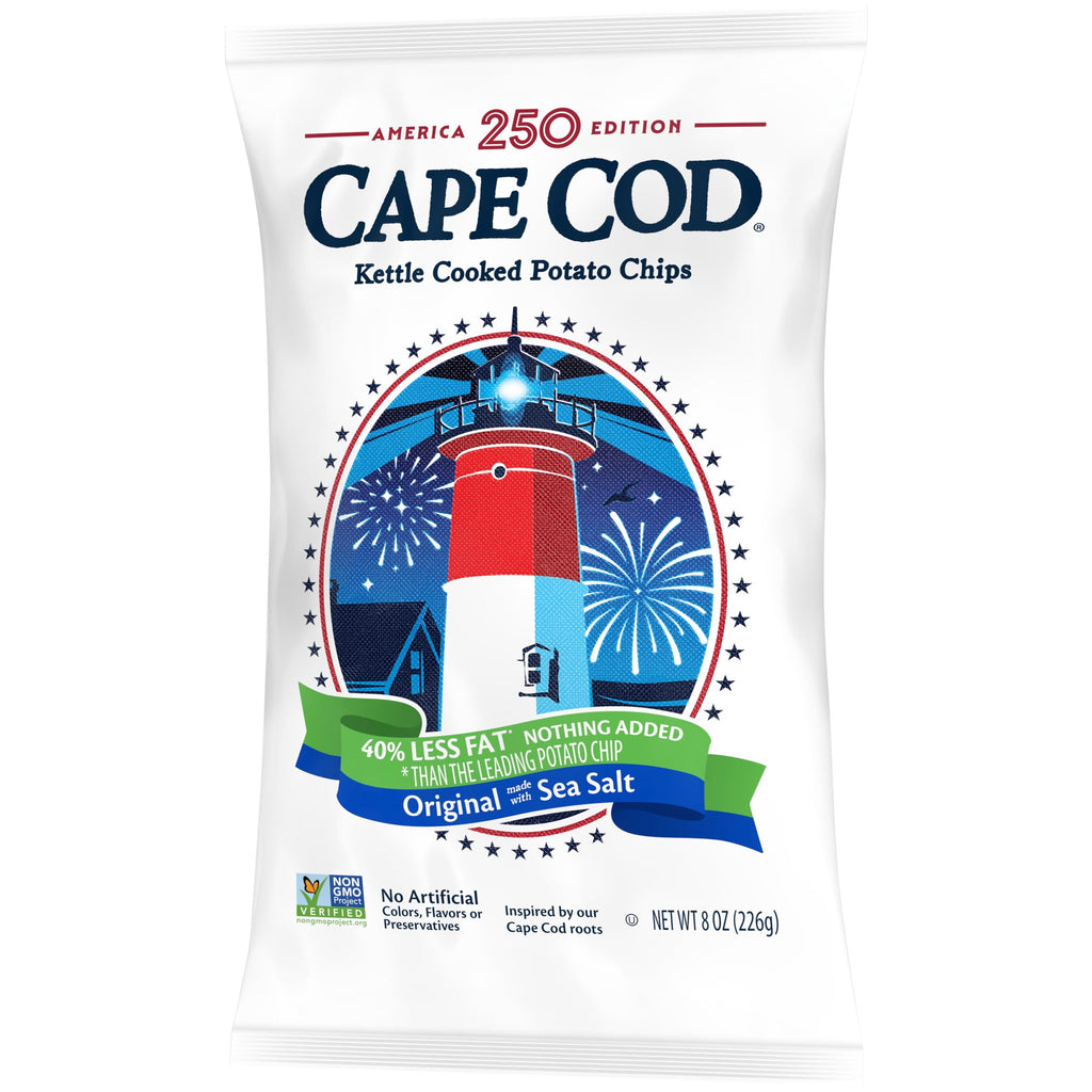 Less Fat Original Kettle Cooked Potato Chips 8 Oz Cape Cod