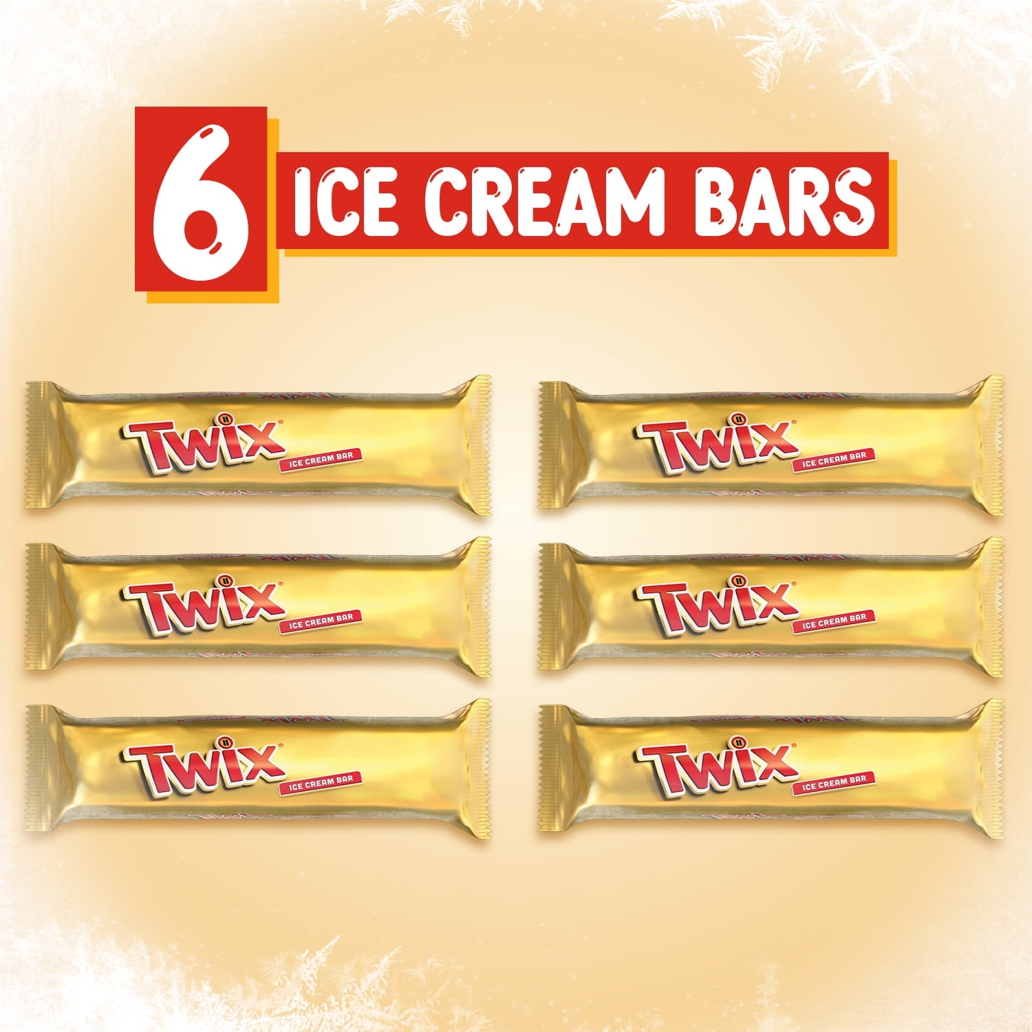 Twix Caramel Vanilla Milk Chocolate Ice Cream Bars 6 Count 11.58 Fl Oz