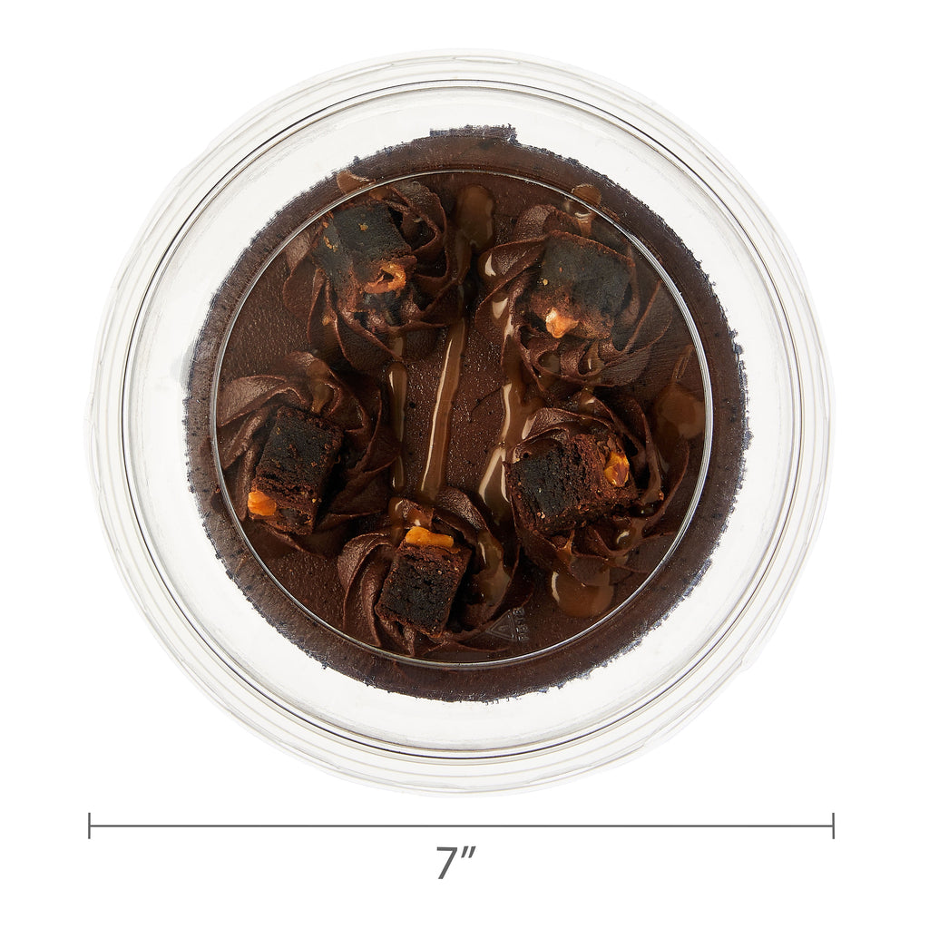 Triple Layer Chocolate Turtle Brownie Cake 21 Oz Refrigerated Marketside