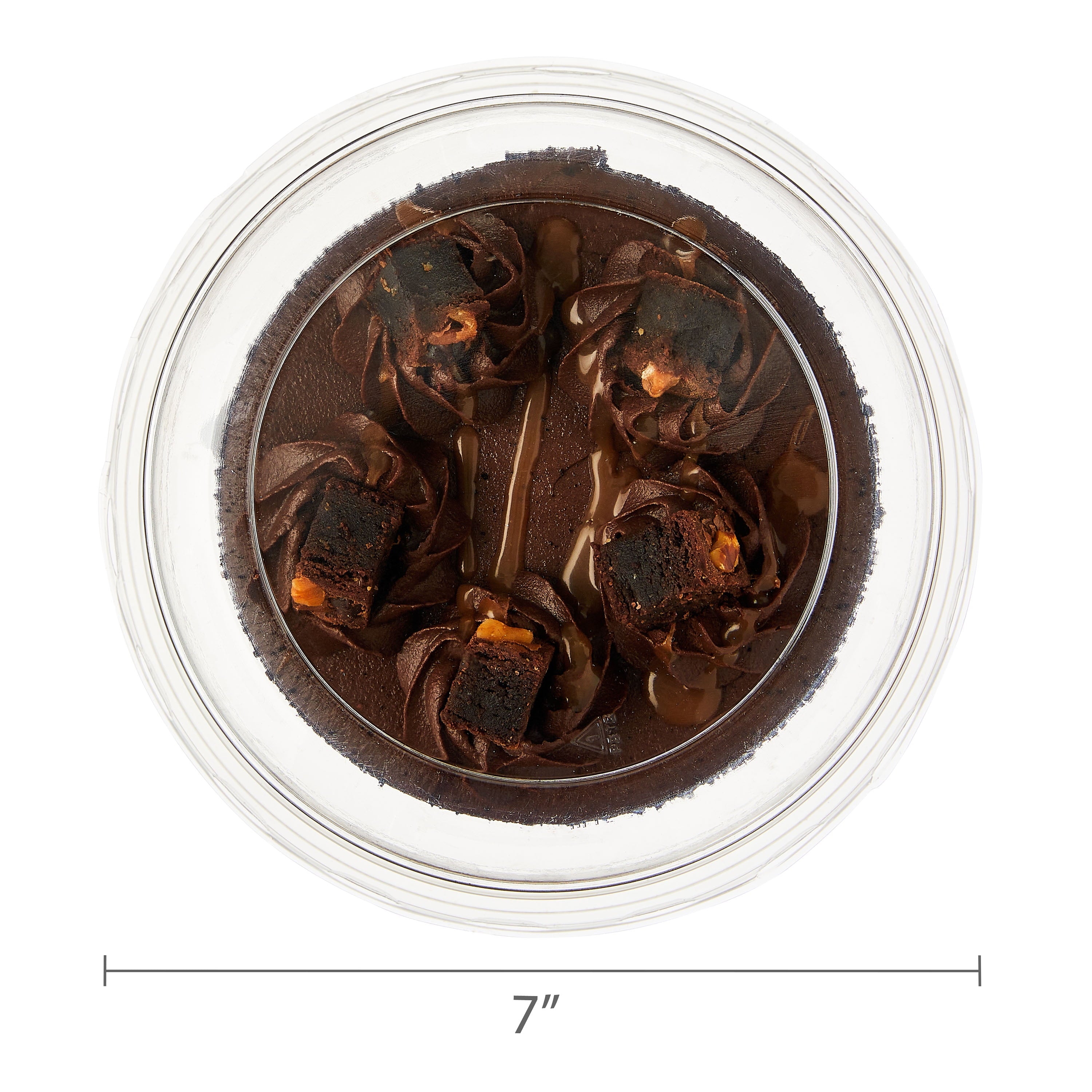 Triple Layer Chocolate Turtle Brownie Cake 21 Oz Refrigerated Marketside