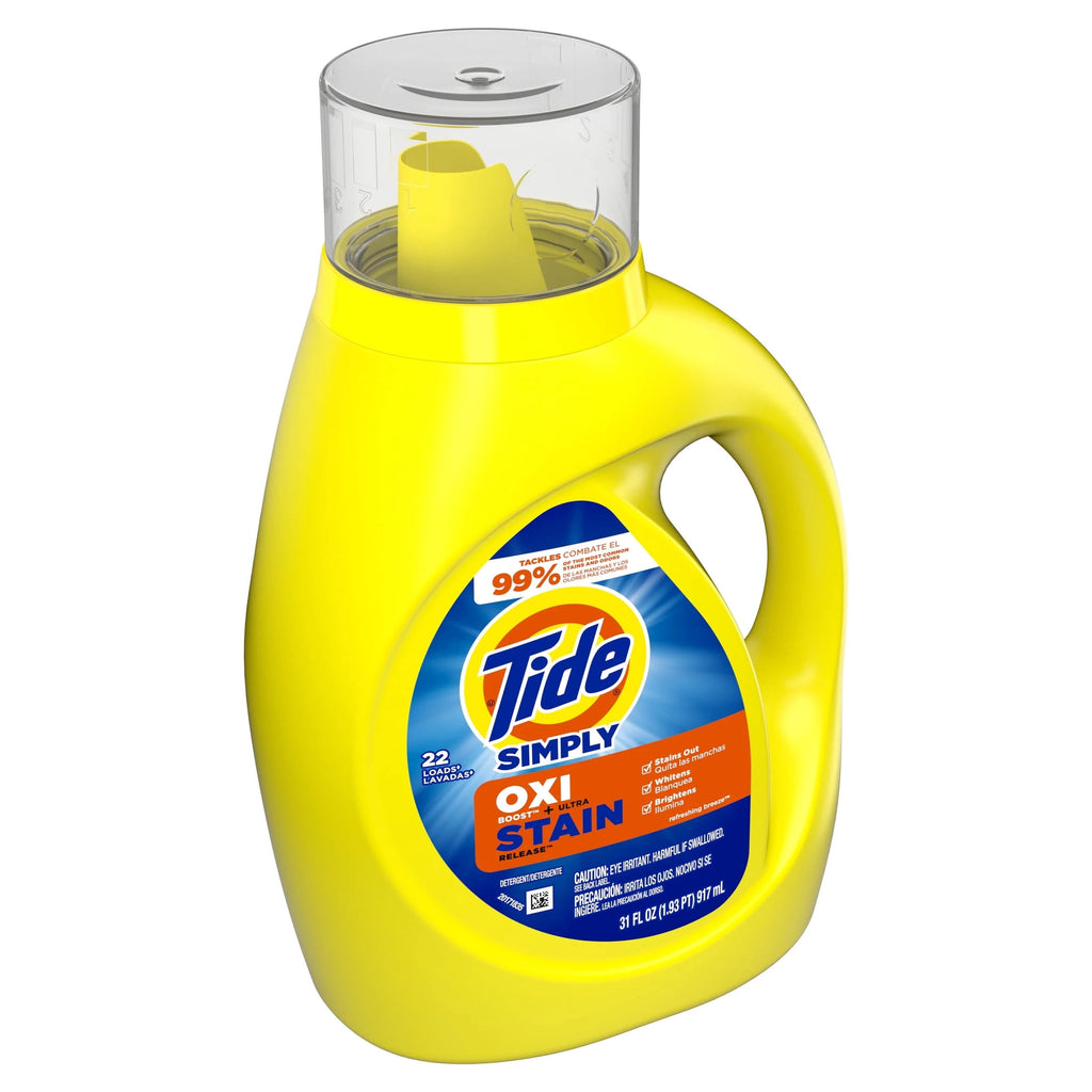 Tide Simply Oxi Boost Plus Ultra Stain Release Liquid Laundry Detergent Refreshing Breeze 31 fl oz 22 Loads