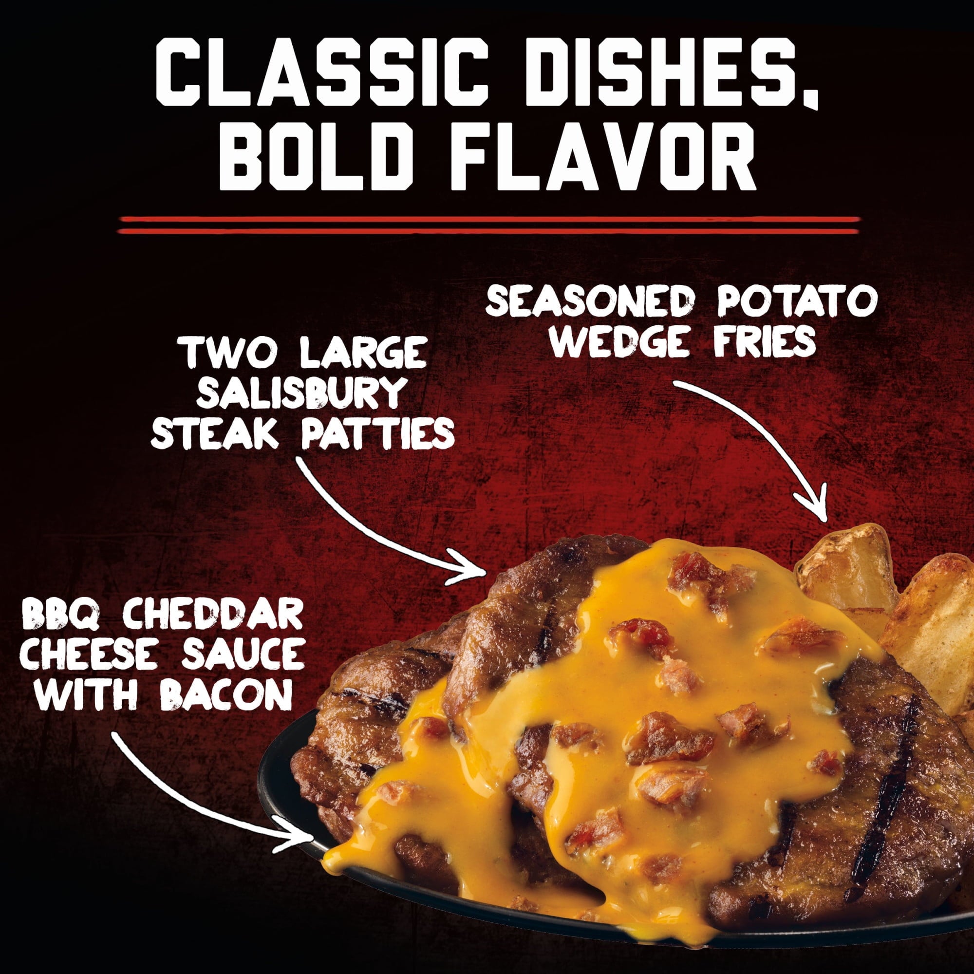 Banquet Mega Meals Bacon Cheddar Patty Frozen Meal 11.5 Oz