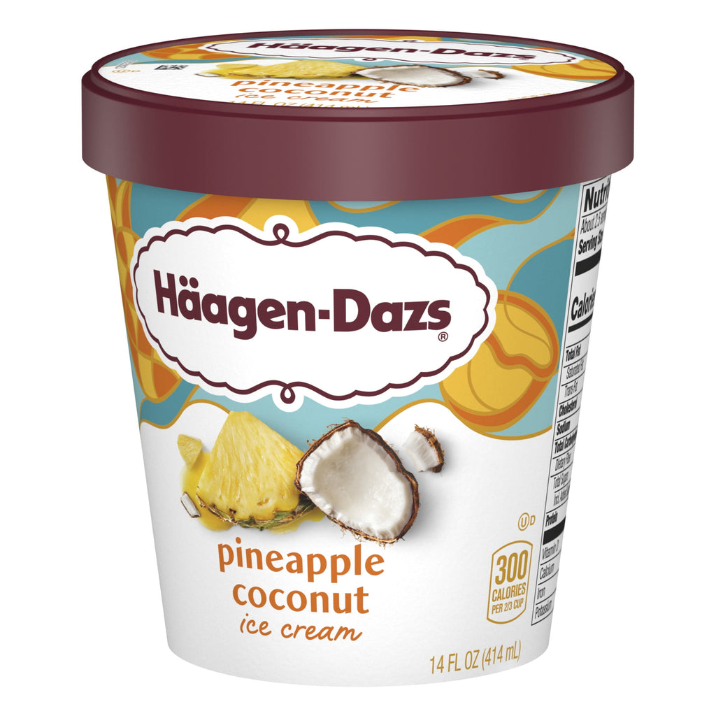 Häagen-Dazs Pineapple Coconut Ice Cream 14 Fl Oz