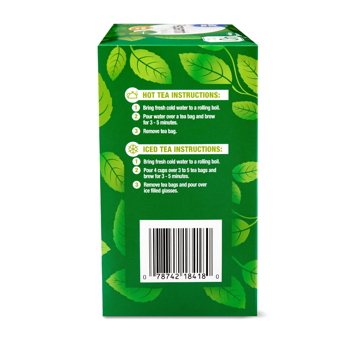 Great Value Peppermint Herbal Tea Bags Caffeine Free 2.12 oz 40 Count