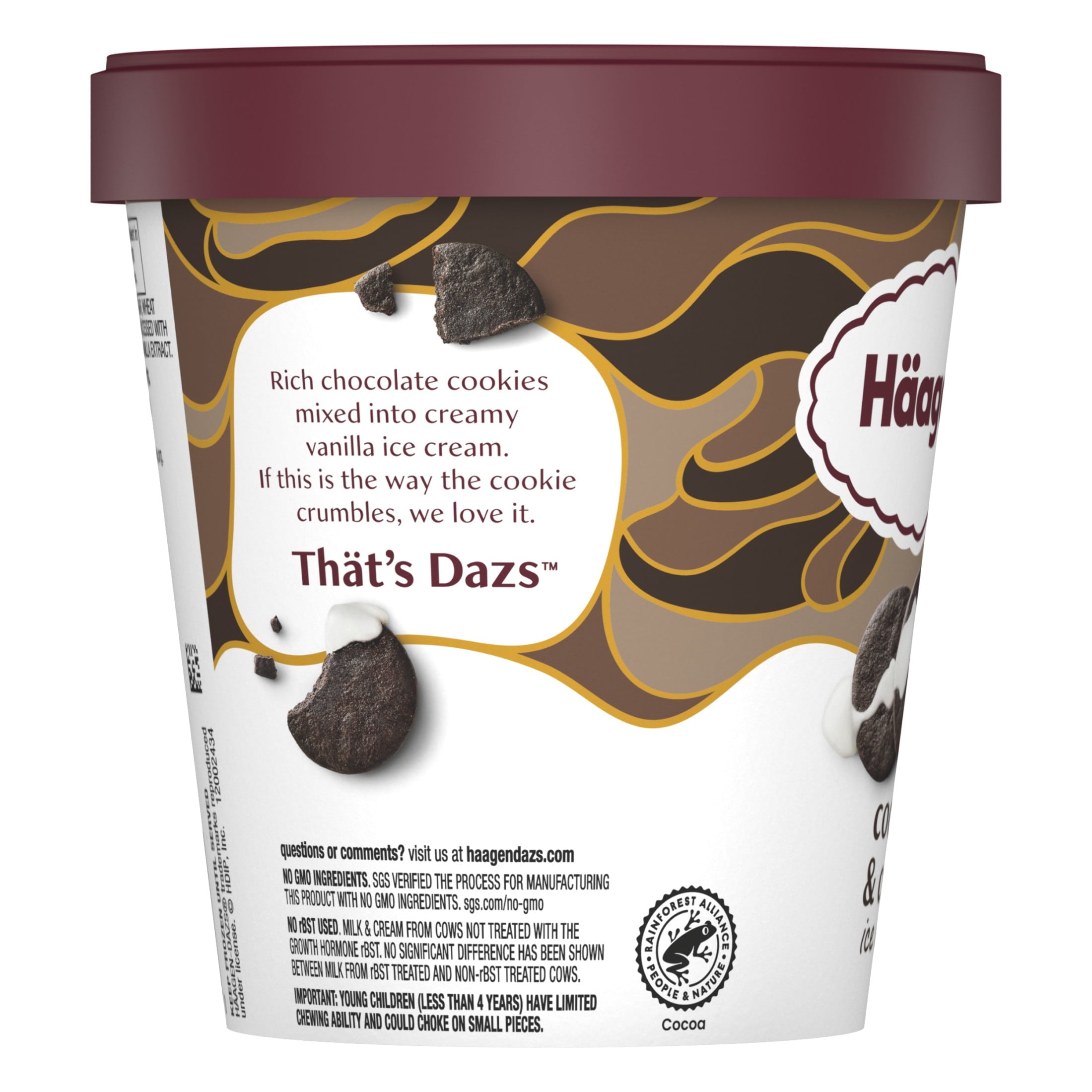 Häagen-Dazs Cookies & Cream Ice Cream 14 Oz Tub