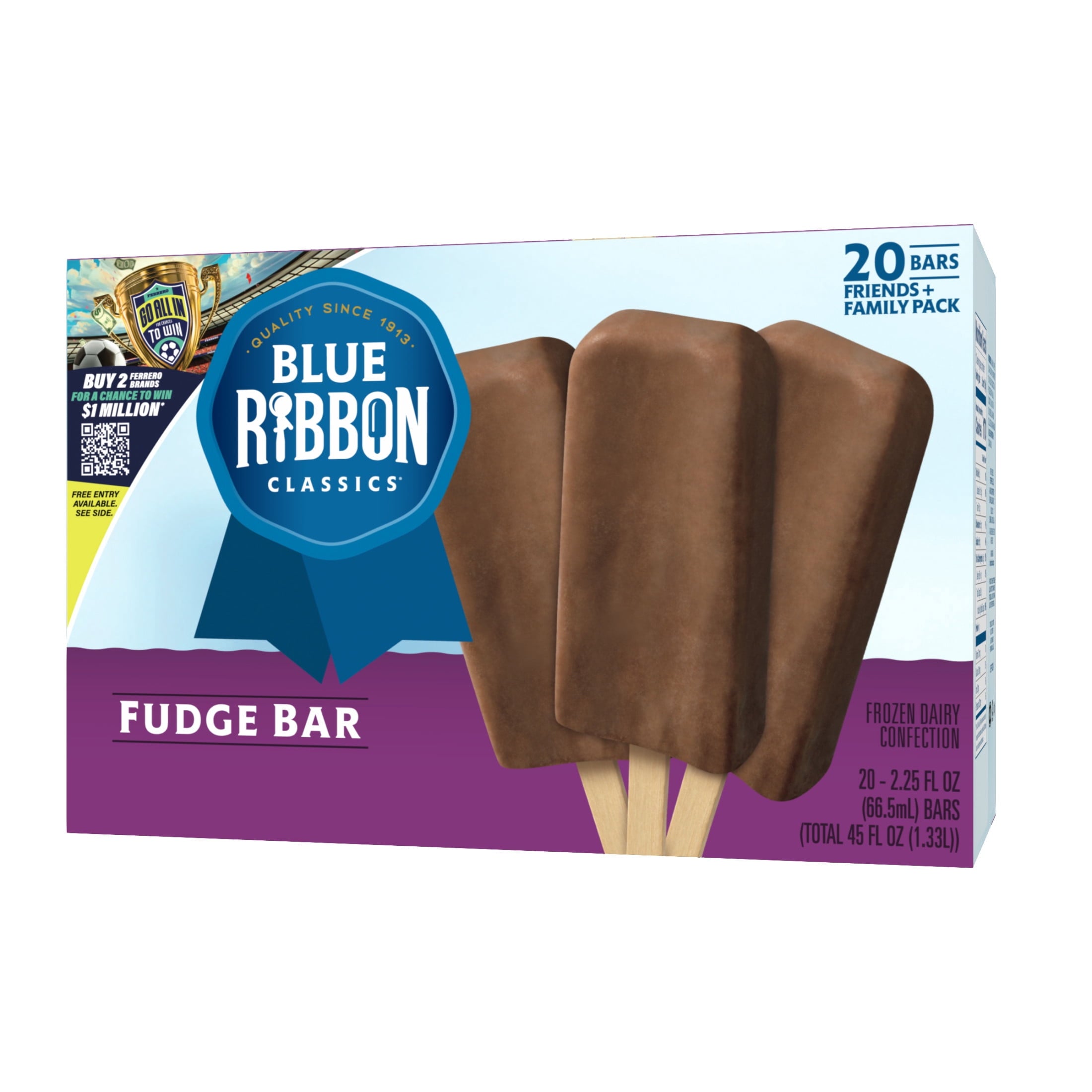 Blue Ribbon Classics Fudge Frozen Dessert Bars 20 Count 45 Fl Oz
