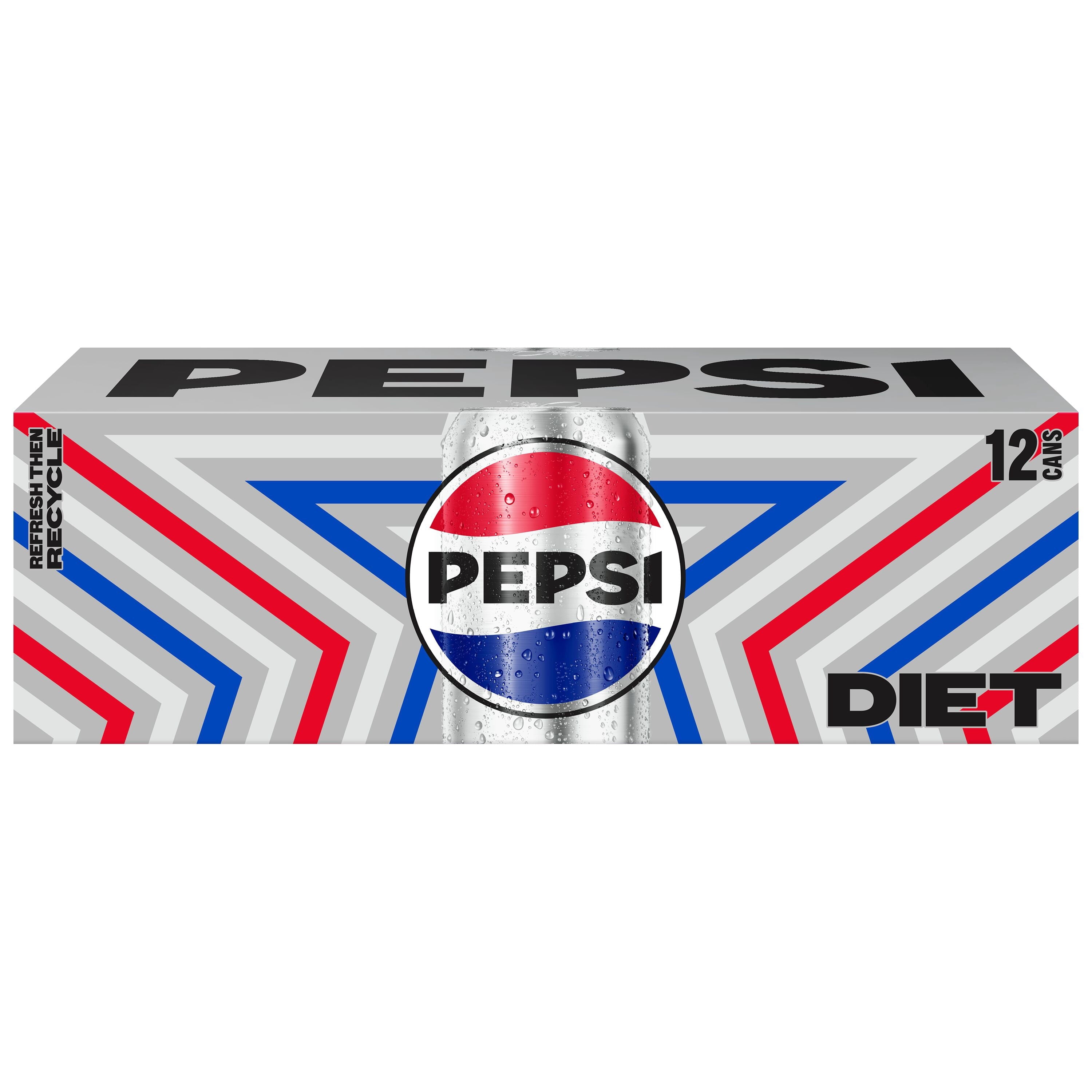 Diet Pepsi Cola Soda Pop Cans 12 Fl Oz 12 Pack