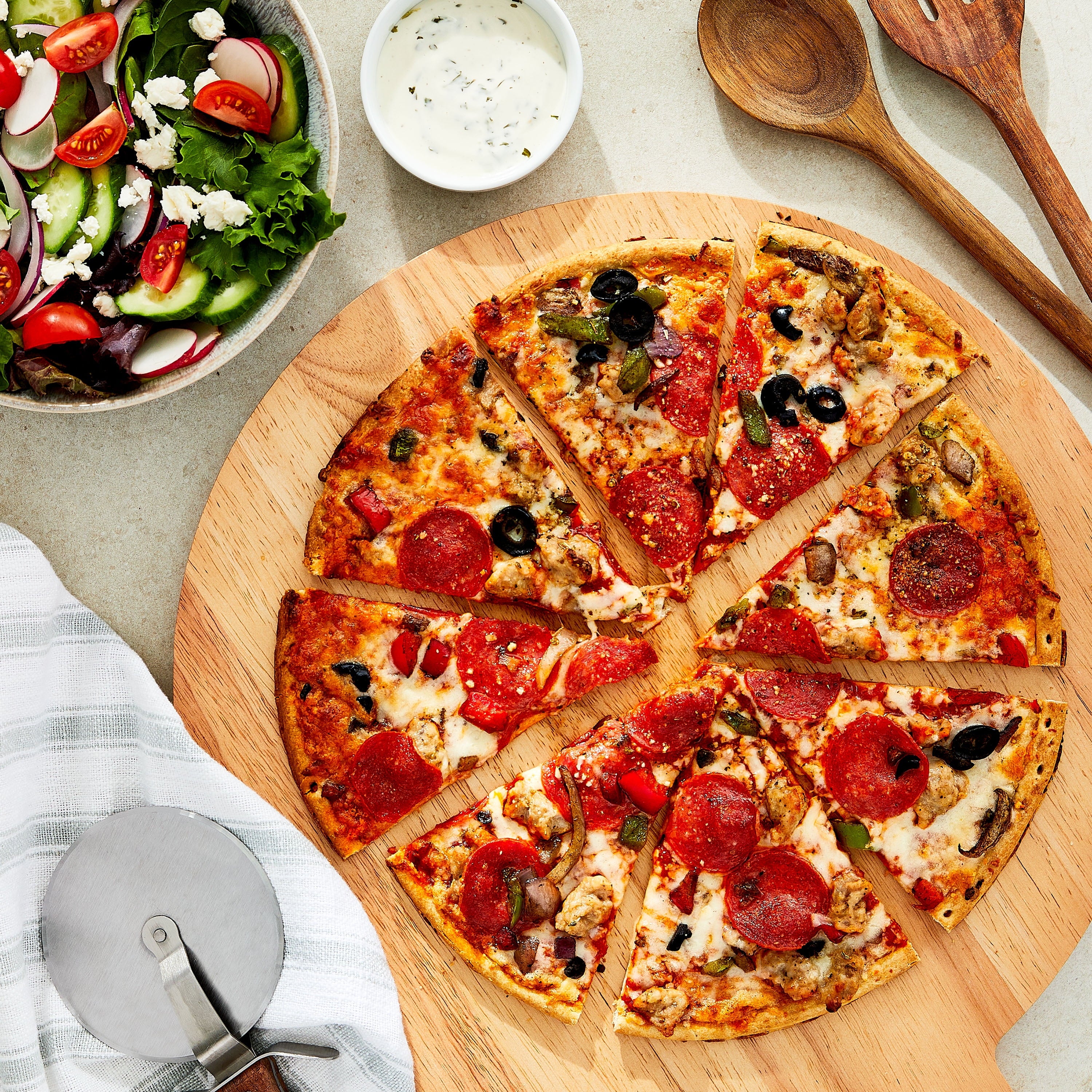 Great Value Thin Crust Supreme Frozen Pizza 18.25 Oz