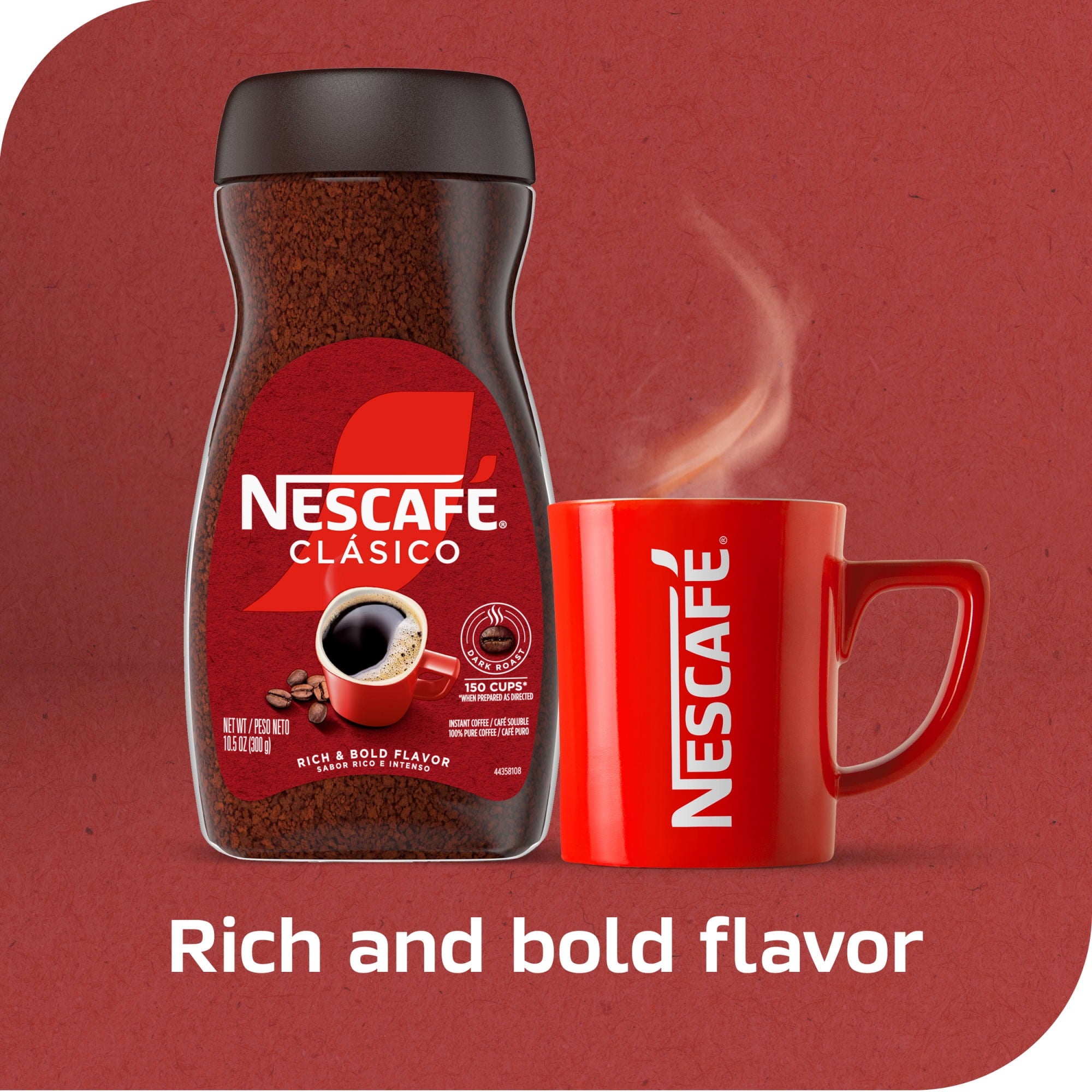 NESCAFÉ CLÁSICO Naturally Caffeinated Dark Roast Instant Coffee 10.5 oz Jar