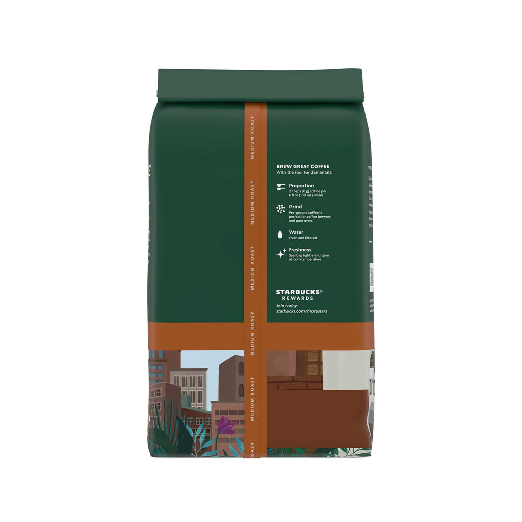 Starbucks at Home Pike Place Roast Naturally Caffeinated Medium Ground Coffee 28 oz Bag