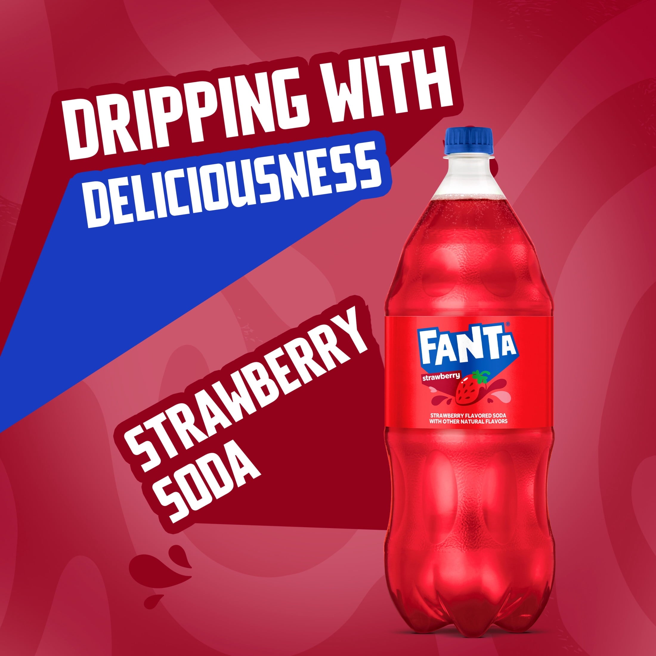 Fanta Strawberry Soda Pop Bottle 2 L