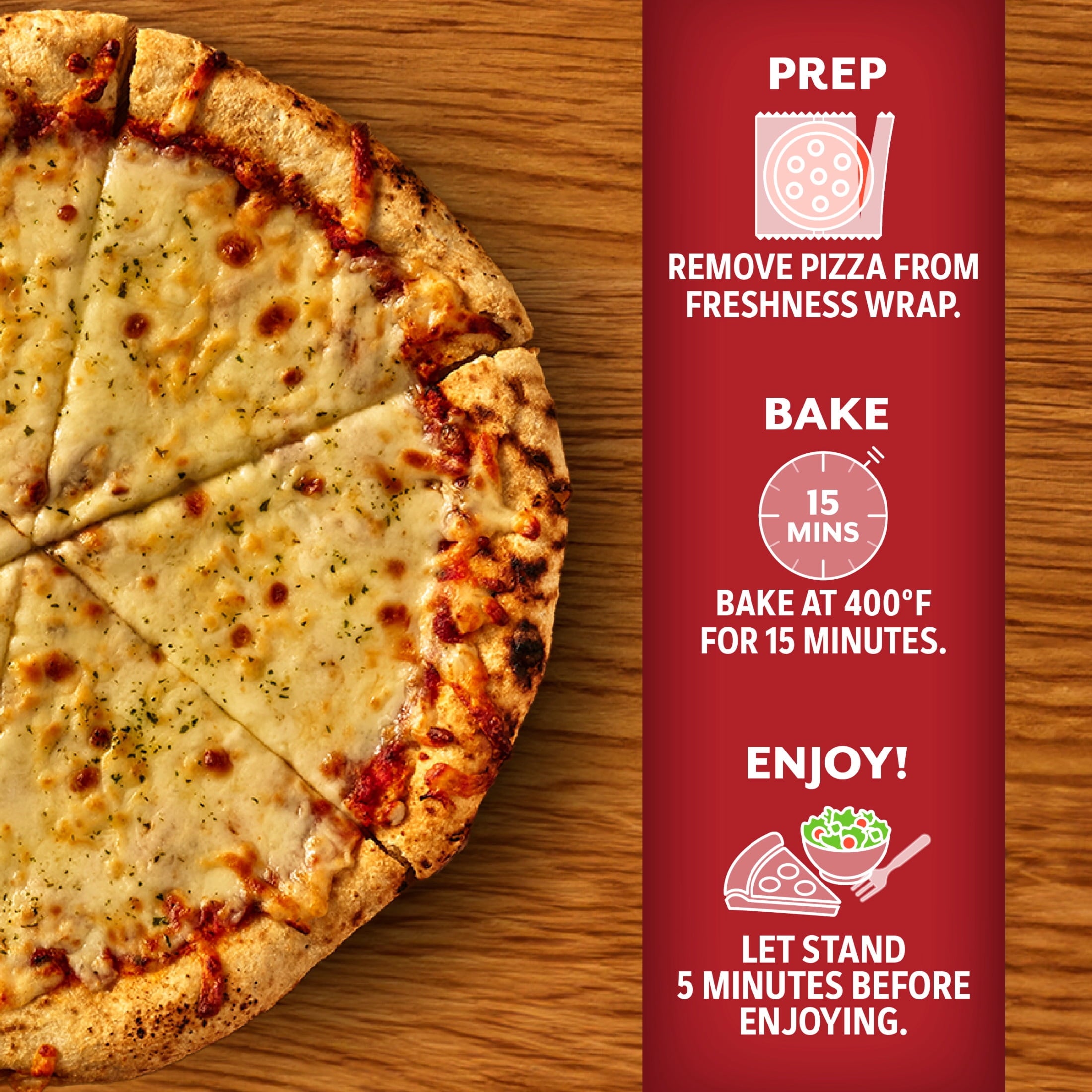 DiGiorno Four Cheese Wood Fired Style Crust Frozen Pizza 14.6 Oz