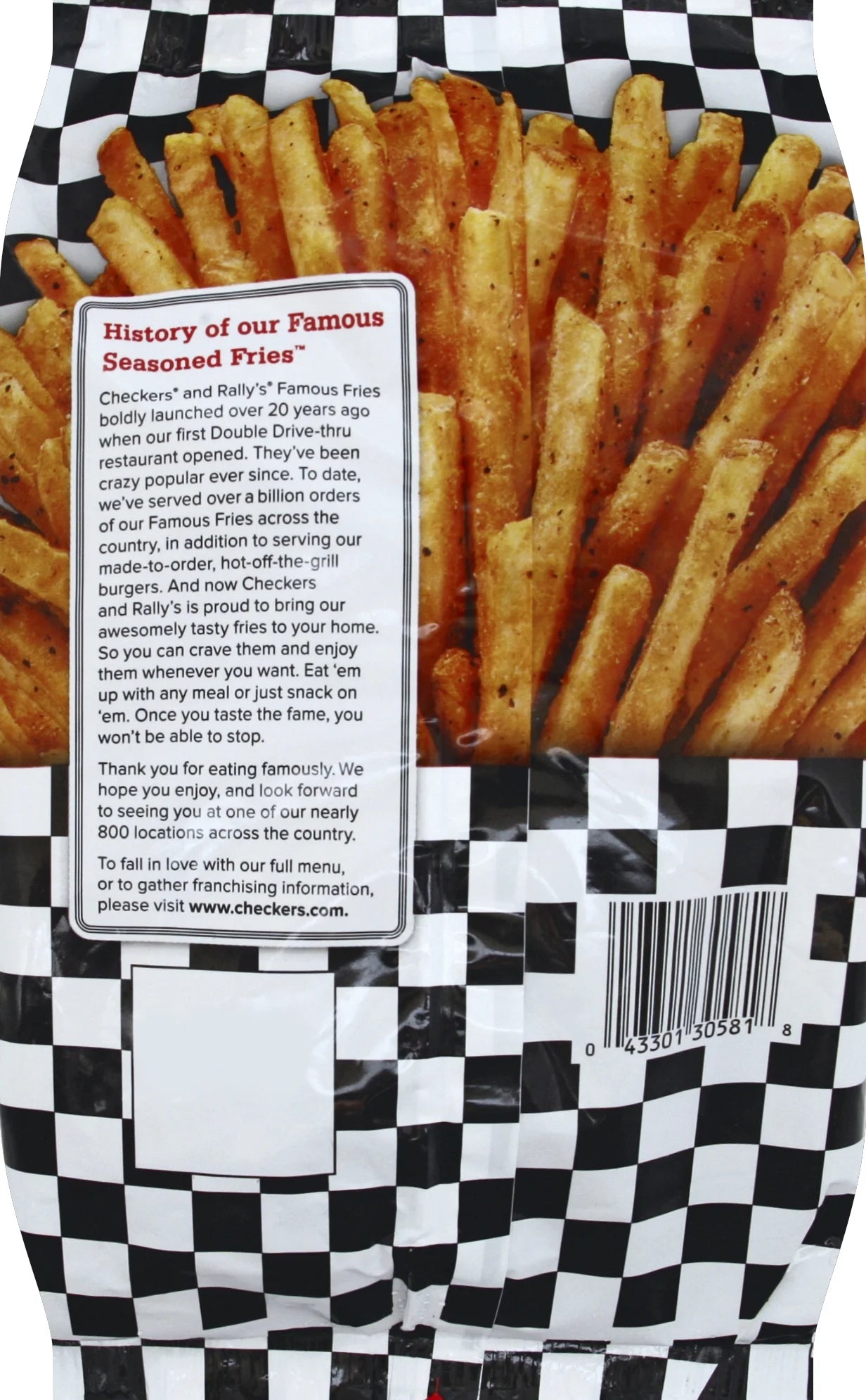 Checkers & Rally's Famous Seasoned Fries Frozen 28 Oz