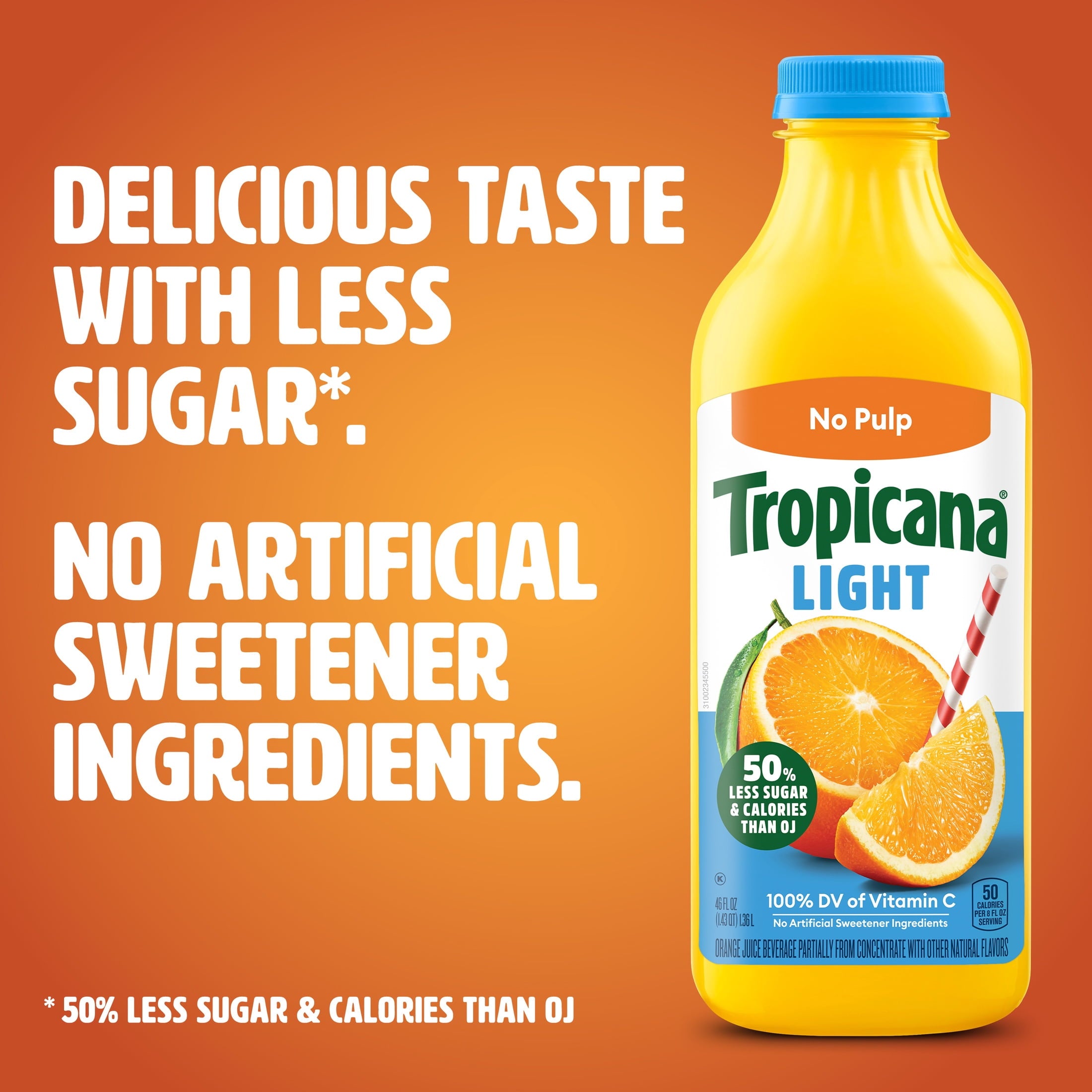 Tropicana Light Orange Juice Beverage No Pulp 46 fl oz