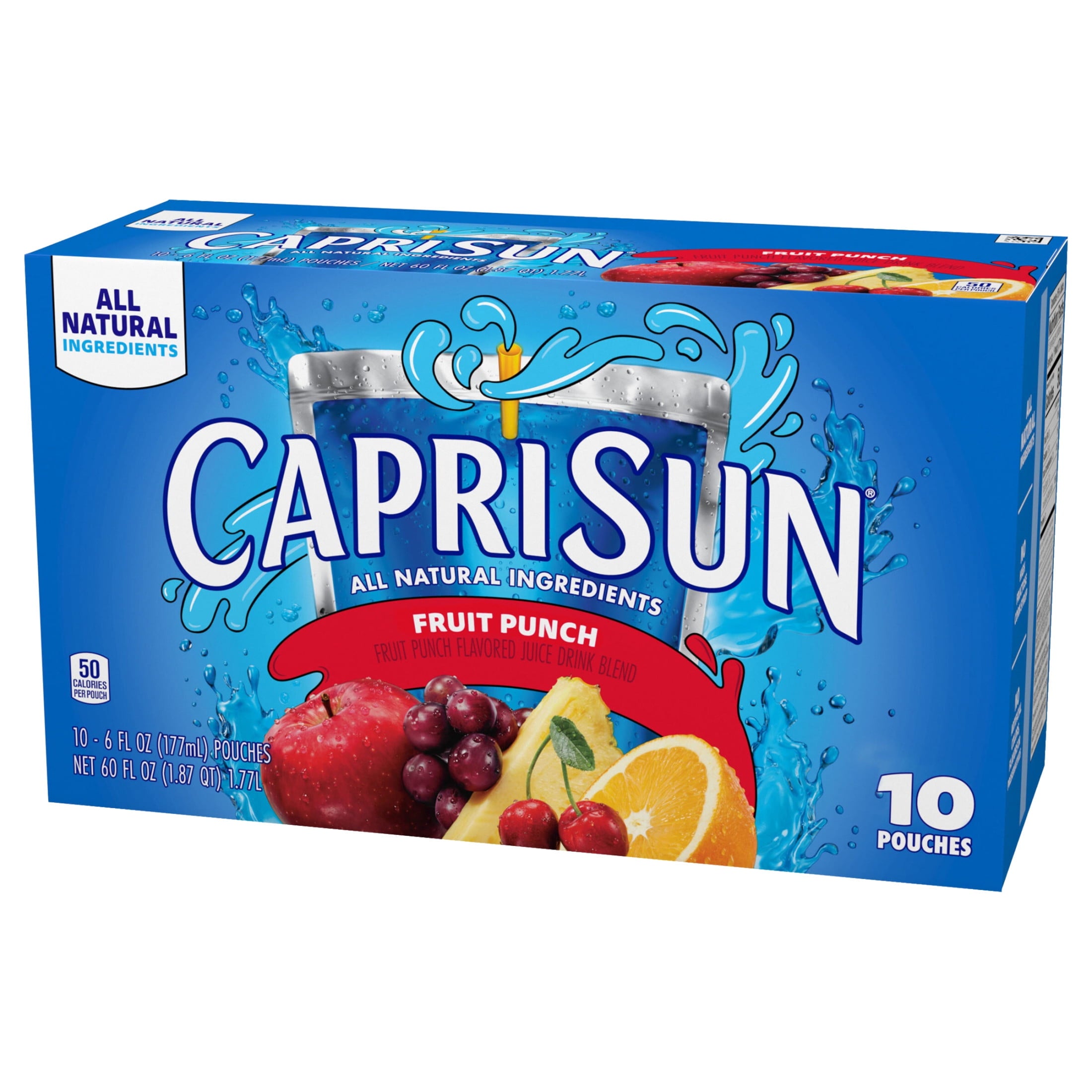 Capri Sun Fruit Punch Flavored Juice Drink Blend 6 fl oz 10 Pack