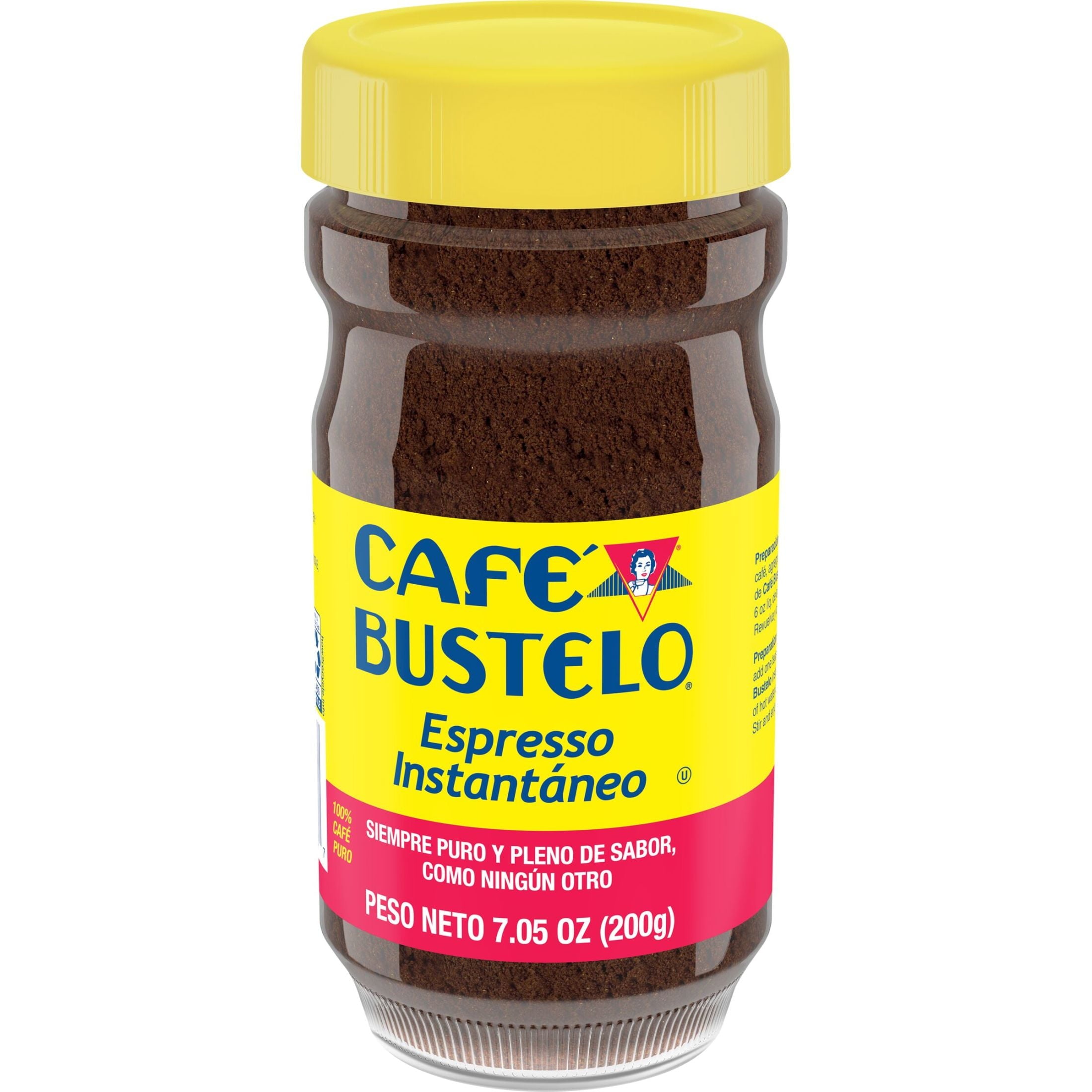 Café Bustelo Espresso Style Naturally Caffeinated Dark Roast Instant Coffee 7.05 oz Jar