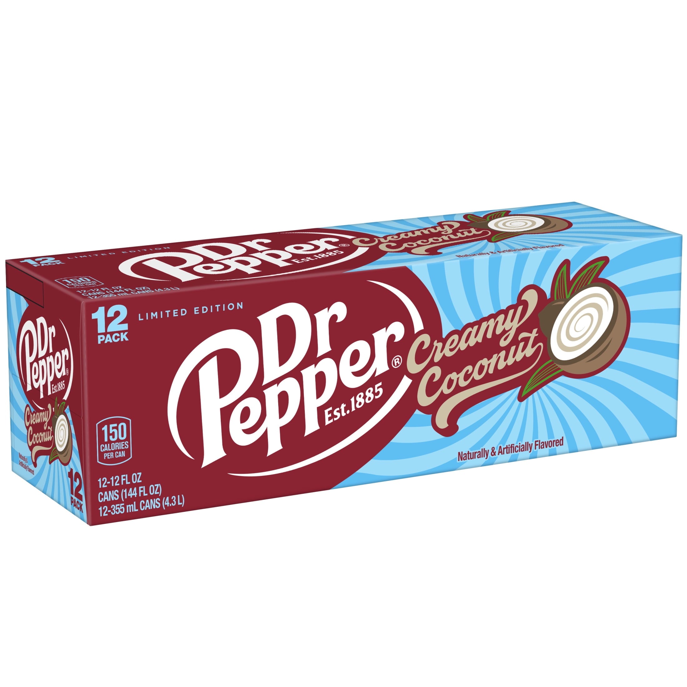 Dr Pepper Creamy Coconut Soda Pop Cans 12 Fl Oz 12 Pack