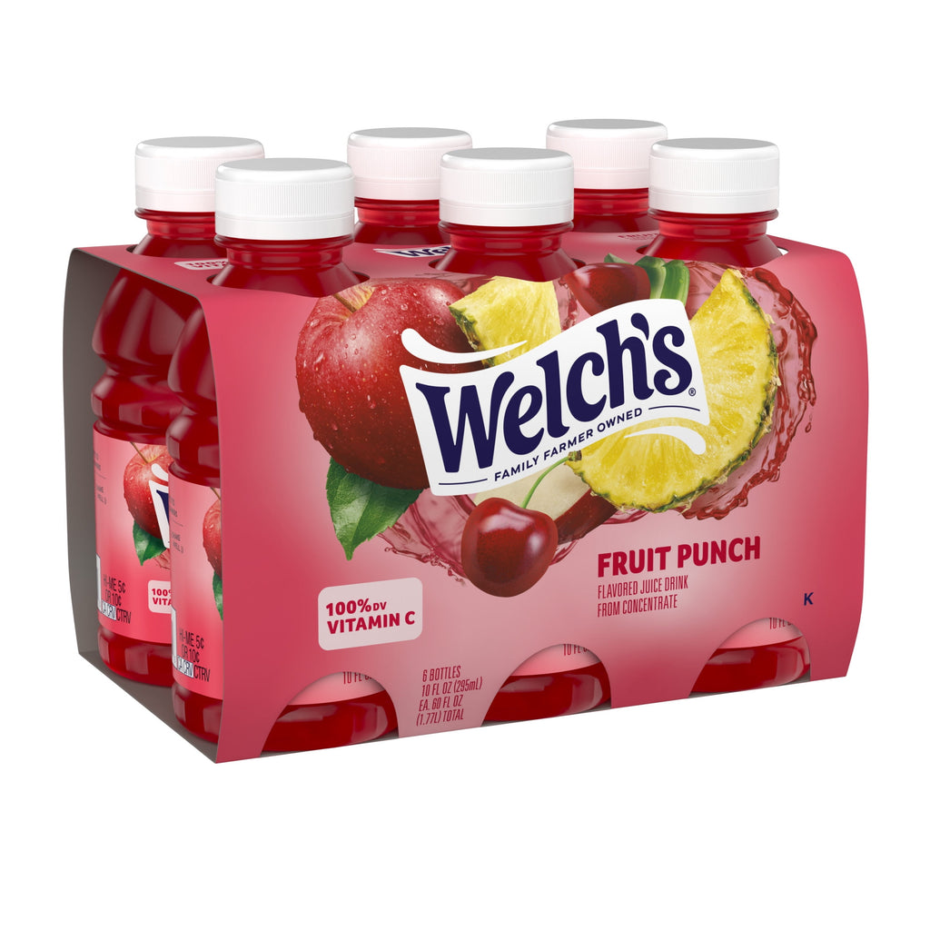 Welch's Fruit Punch Juice Drink 10 fl oz 6 Pack