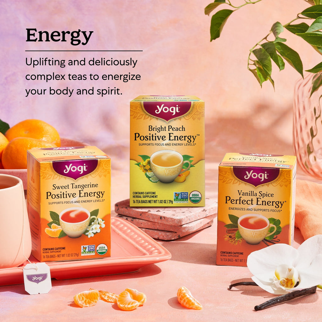 Yogi Vanilla Spice Perfect Energy Organic Black Wellness Tea Bags 1.12 oz 16 Count