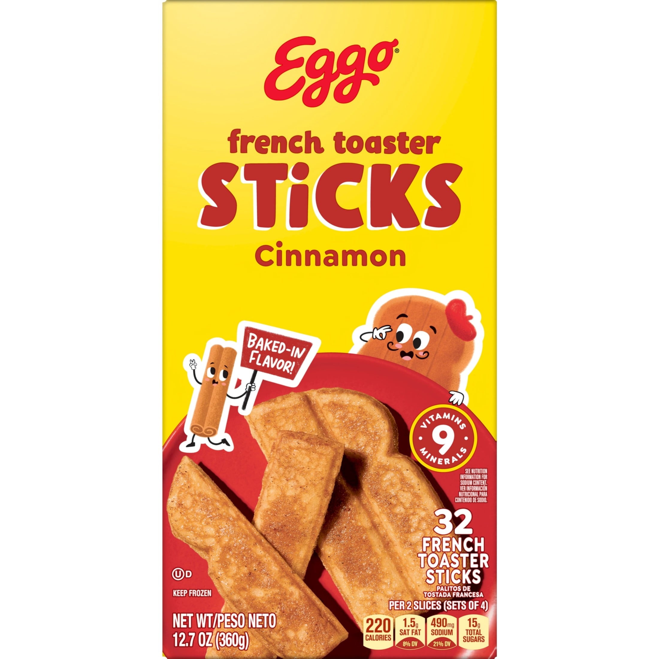 Eggo Cinnamon French Toaster Sticks Frozen 12.7 Oz 32 Count