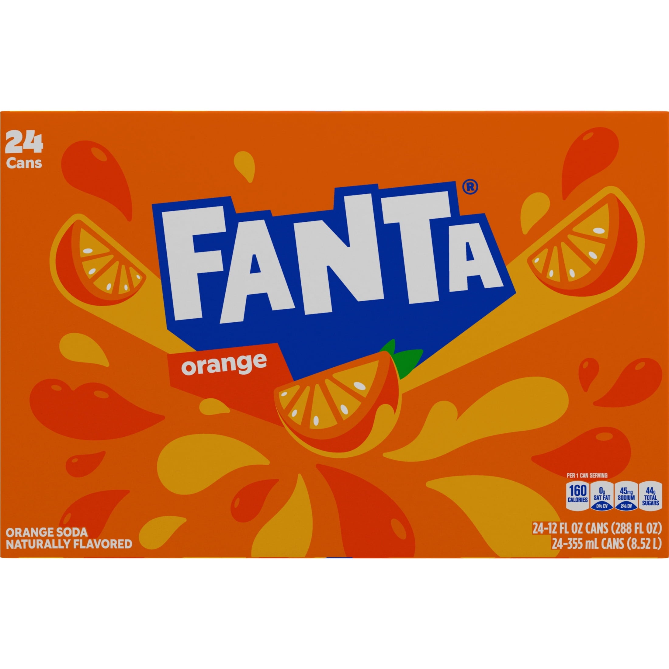 Fanta Orange Soda Pop Cans 12 Fl Oz 24 Pack