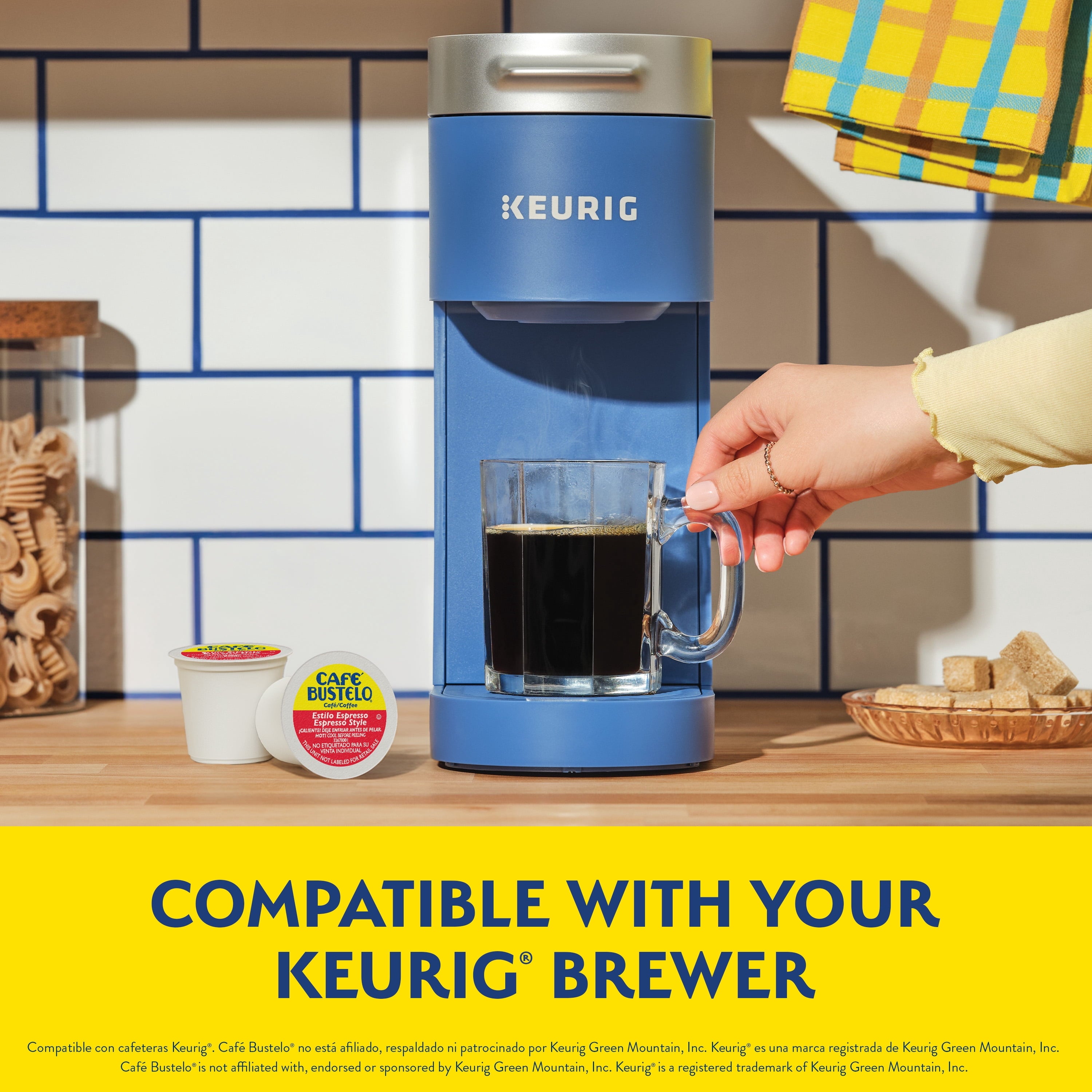 Café Bustelo Espresso-Style Dark Roast Naturally Caffeinated Coffee Keurig K-Cup Pods 24 Count Box