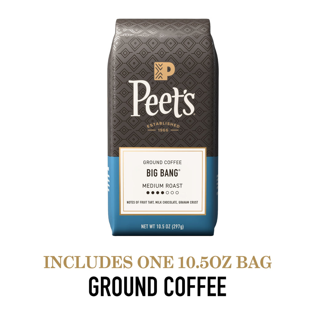 Peet's Big Bang Naturally Caffeinated Medium Roast Ground Coffee 10.5 oz Bag