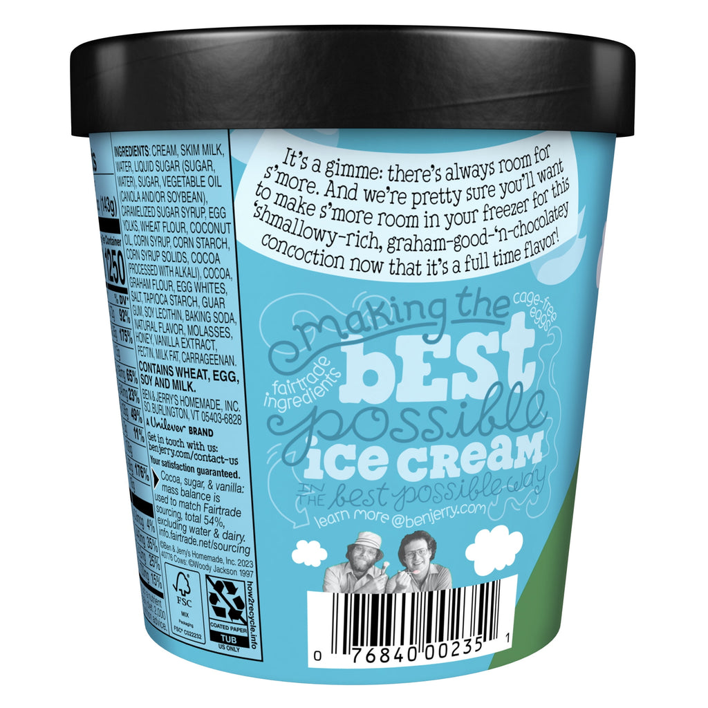 Ben & Jerry's Gimme Smore Toasted Marshmallow Ice Cream 1 Pint