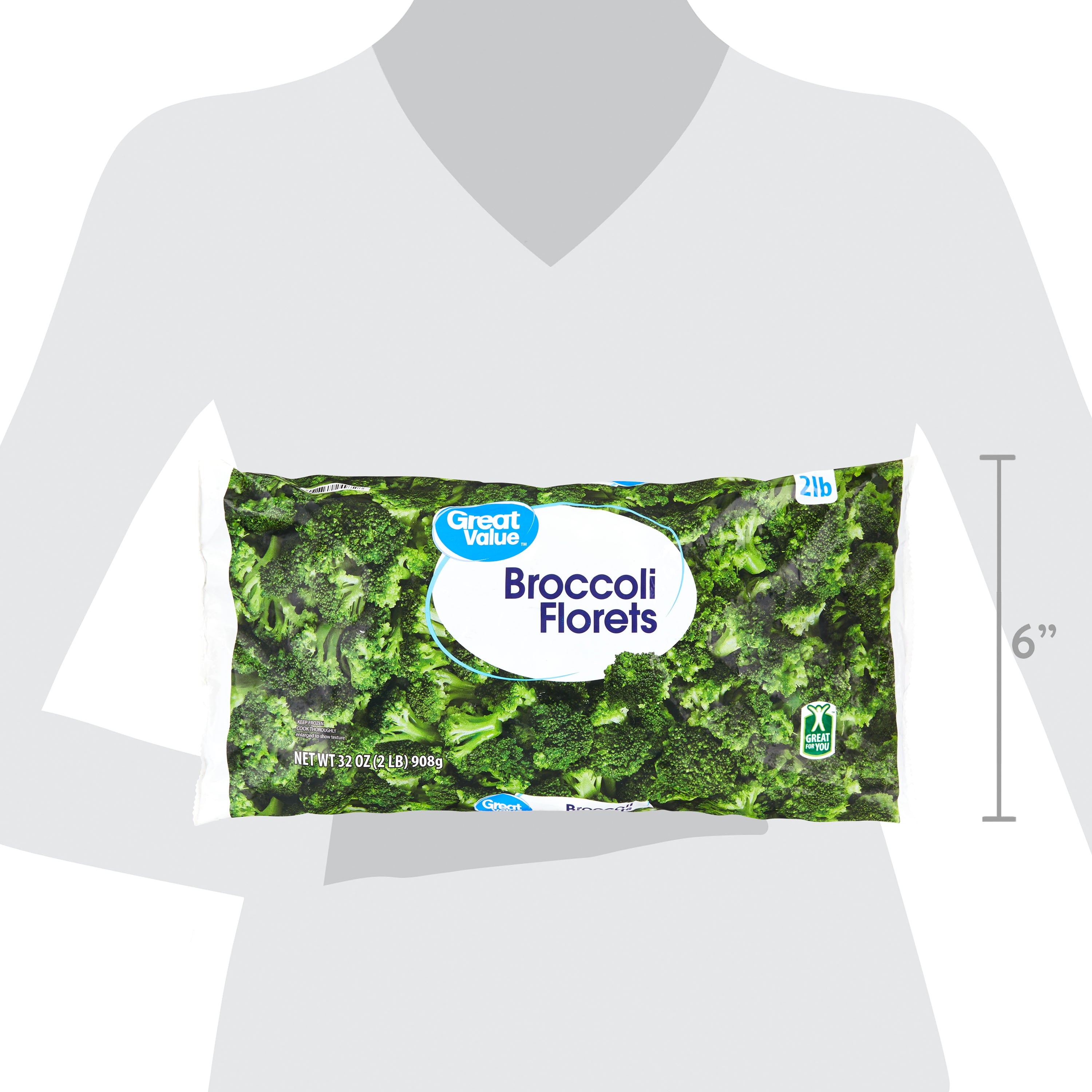 Great Value Broccoli Florets Frozen 32 Oz