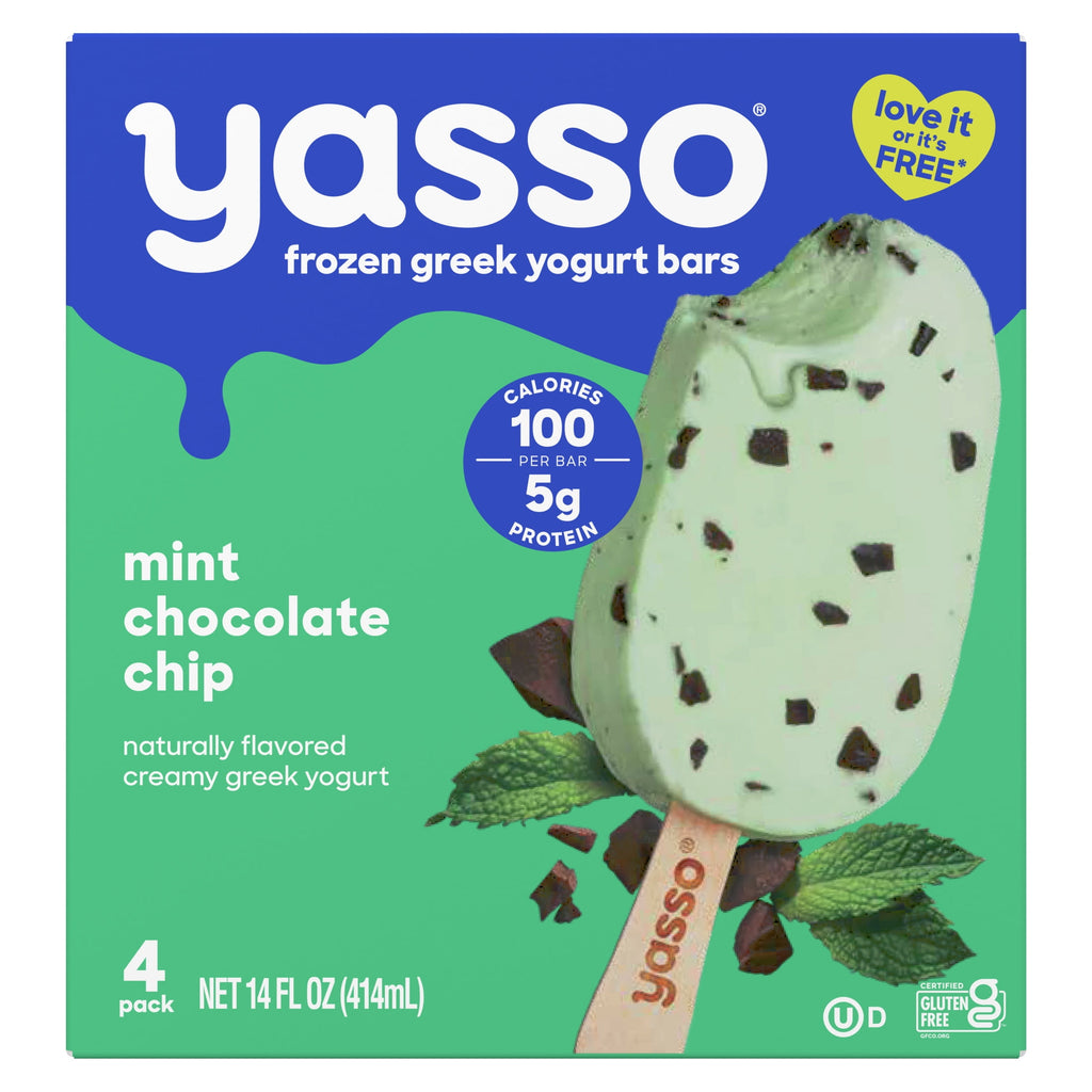 Yasso Mint Chocolate Chip Frozen Greek Yogurt Bars 4 Count 14 Fl Oz