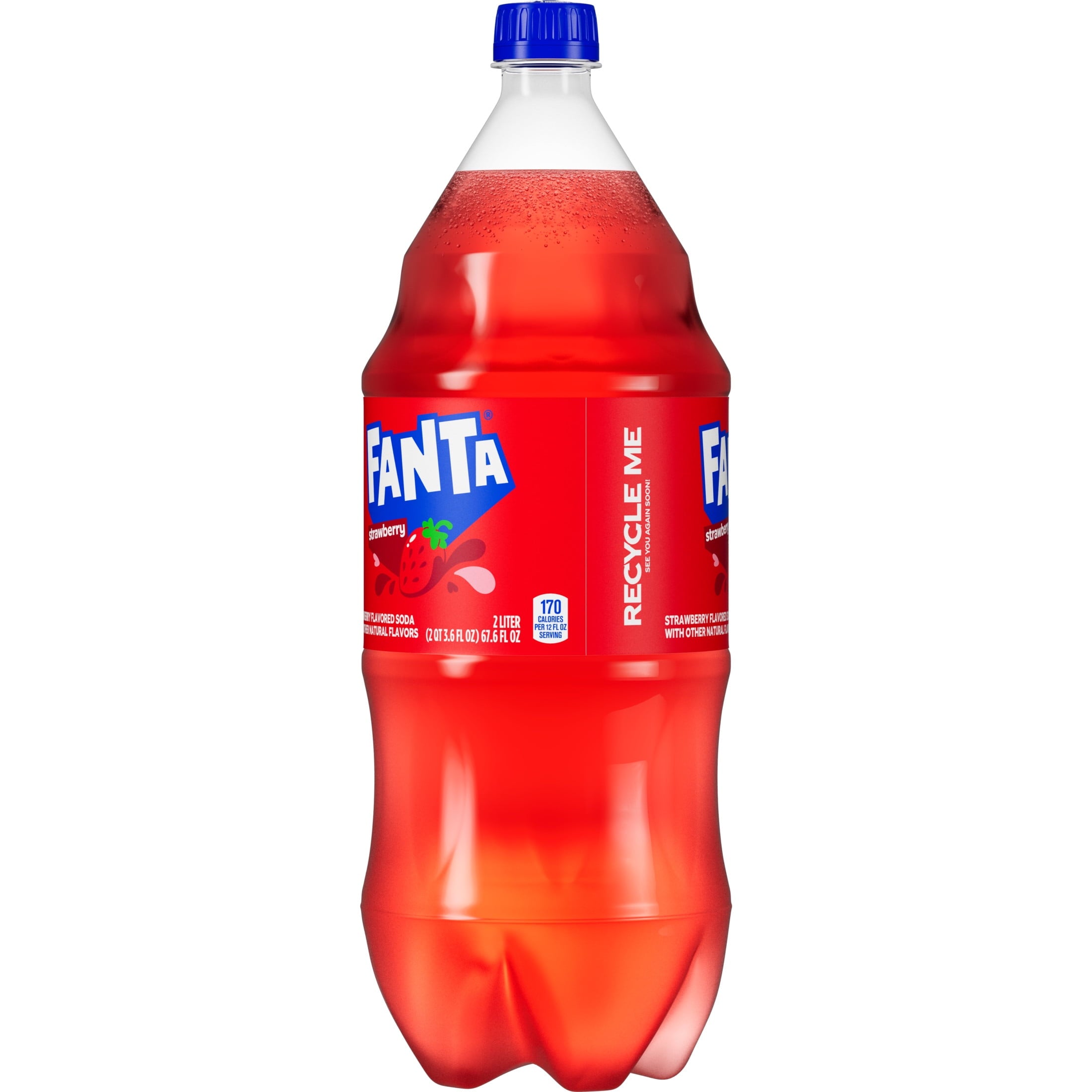 Fanta Strawberry Soda Pop Bottle 2 L