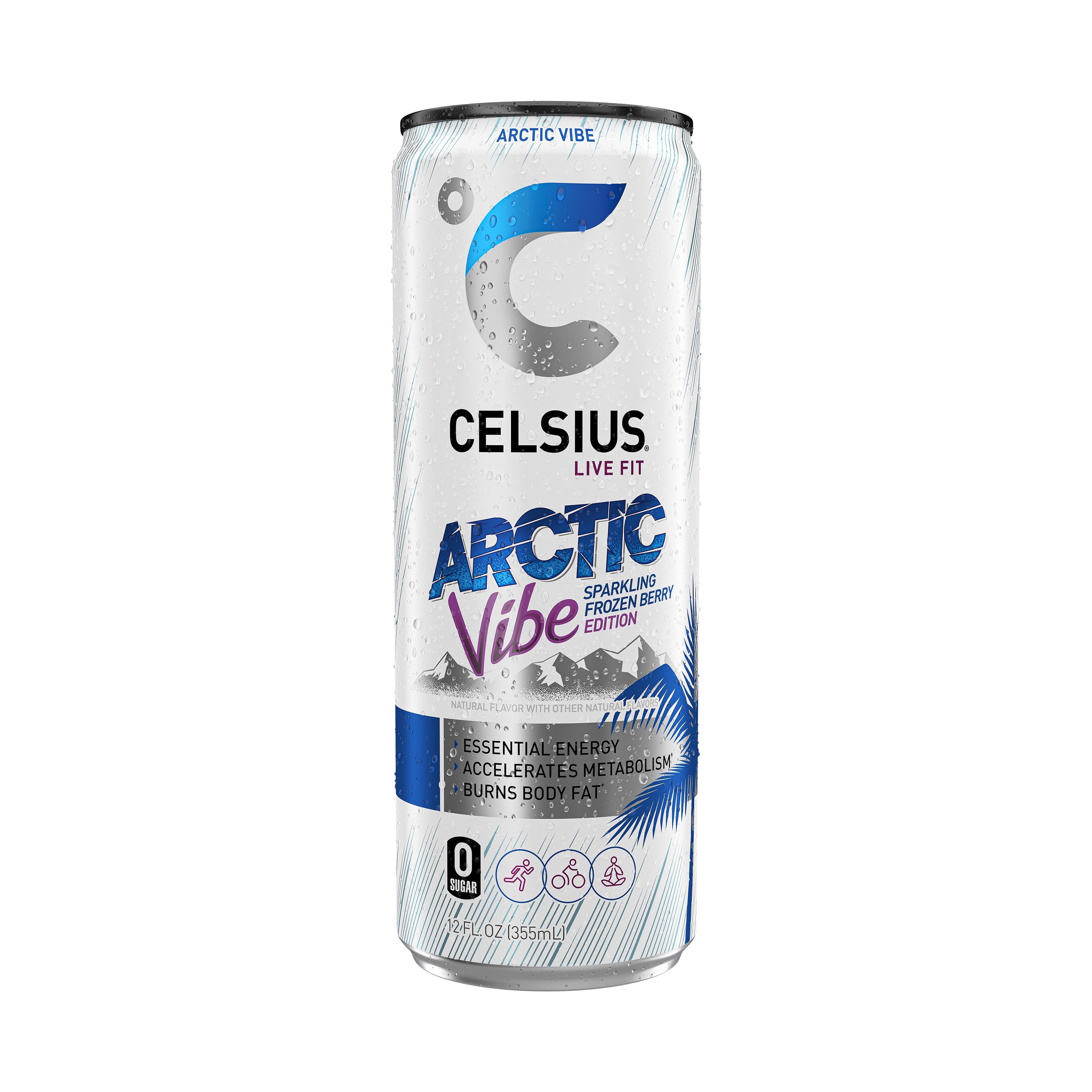 CELSIUS Sparkling Arctic Vibe Functional Energy Drink 12 fl oz Single Can