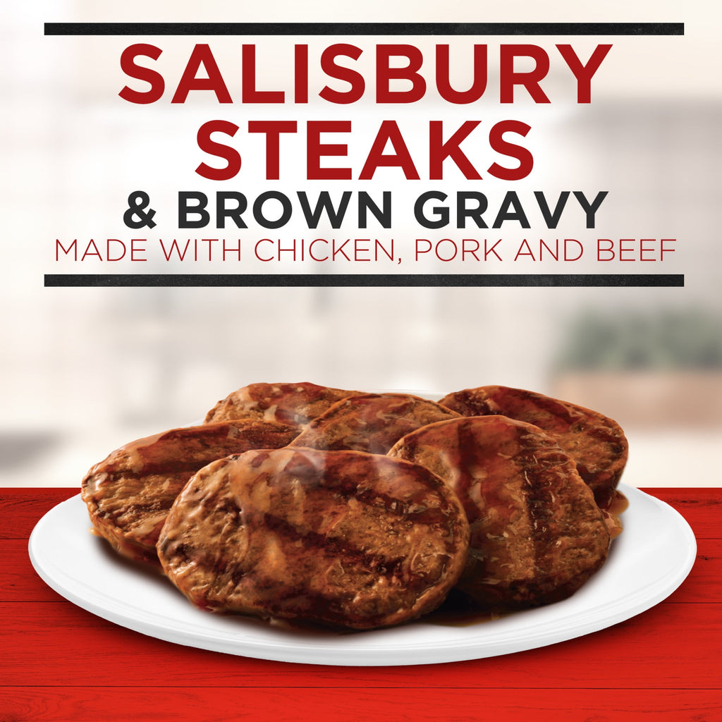 Banquet Salisbury Steaks & Brown Gravy Frozen Family Meal 27 Oz