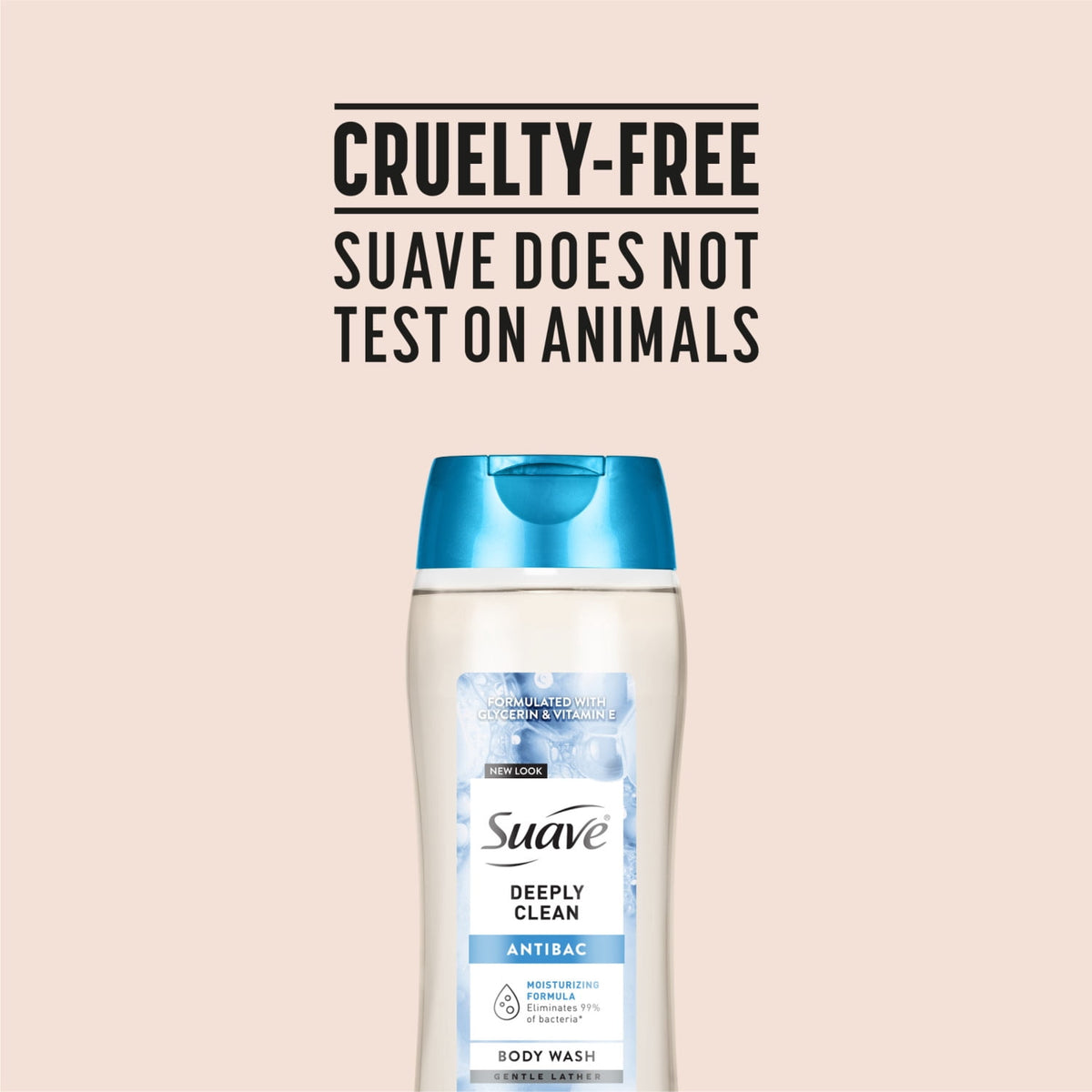 Suave Essentials Gentle Body Wash Deeply Clean Moisturizing Skin Cleanser 15 oz