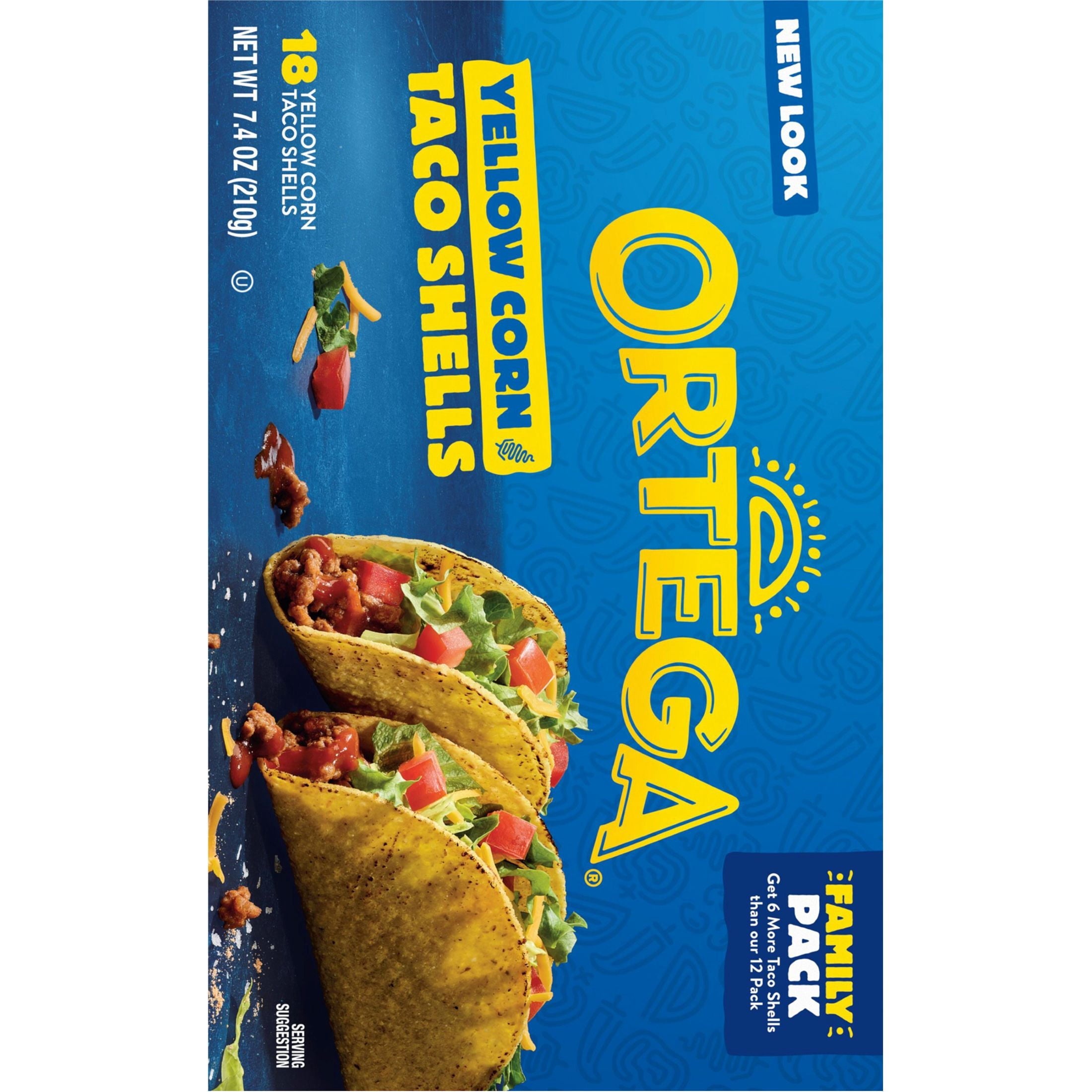 Yellow Corn Taco Shells 18 Count 7.4 Oz Kosher Ortega