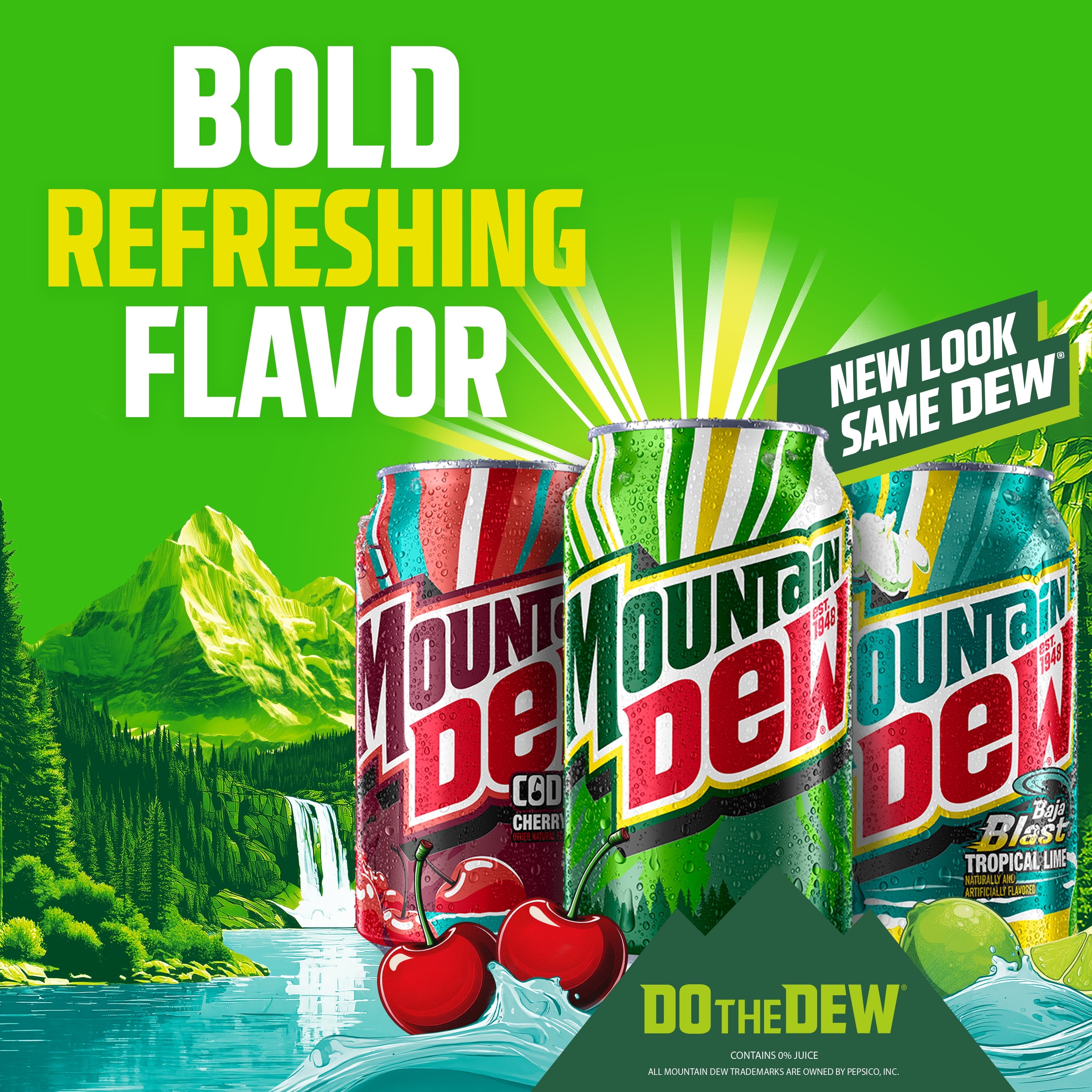 Mountain Dew Diet Citrus Soda Pop Bottles 16.9 Fl Oz 12 Pack