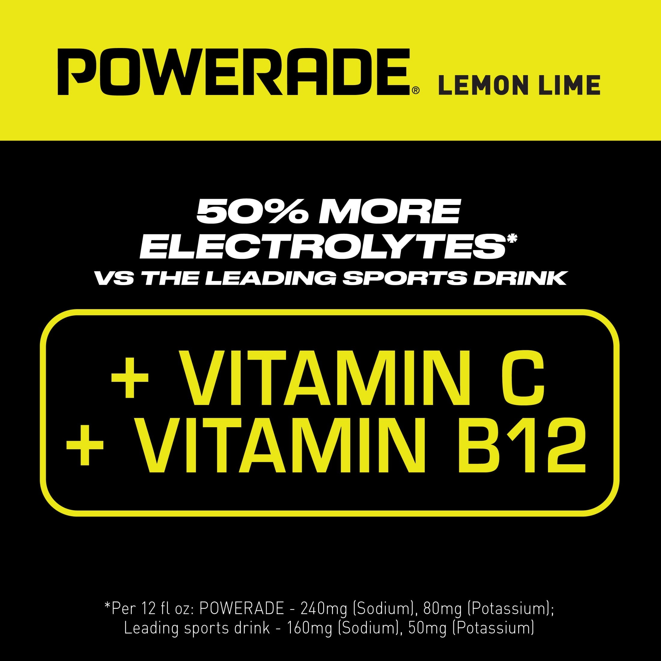 Powerade Lemon Lime Electrolyte Sports Drink 28 fl oz Bottle