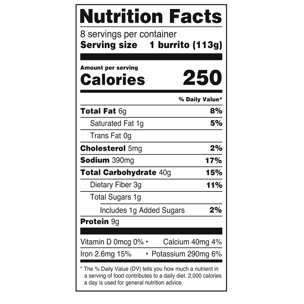 Great Value Bean & Cheese Burritos 8 Count 32 Oz Frozen