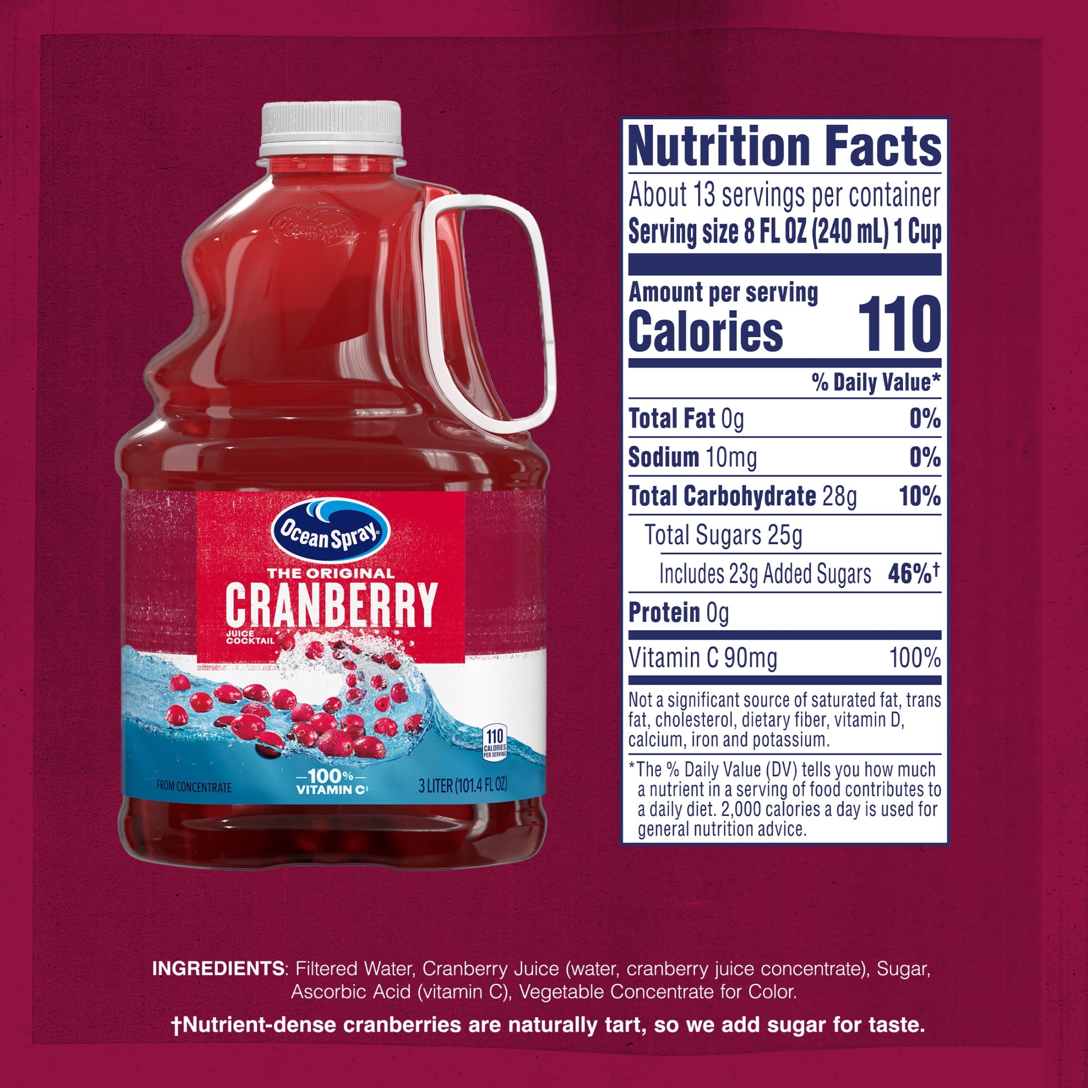Ocean Spray Cranberry Juice Cocktail 101.4 fl oz Bottle