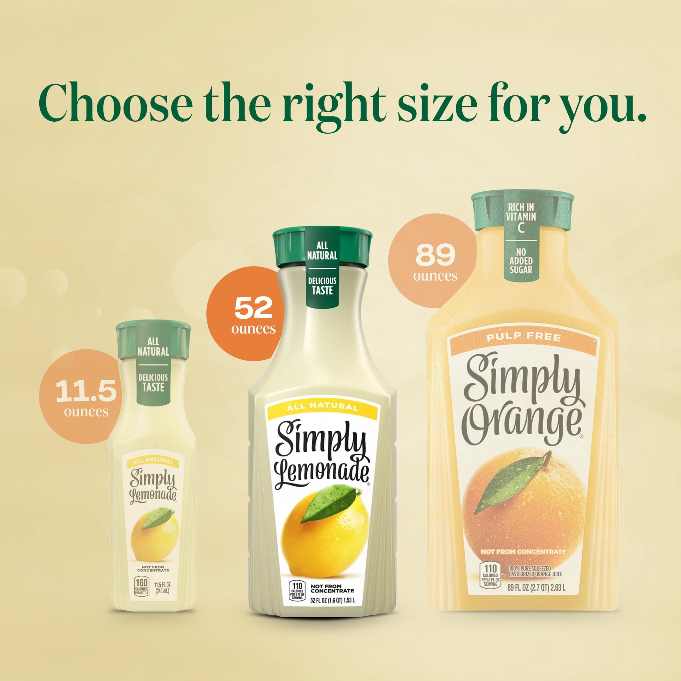 Simply Lemonade Juice Drink 52 fl oz Bottle
