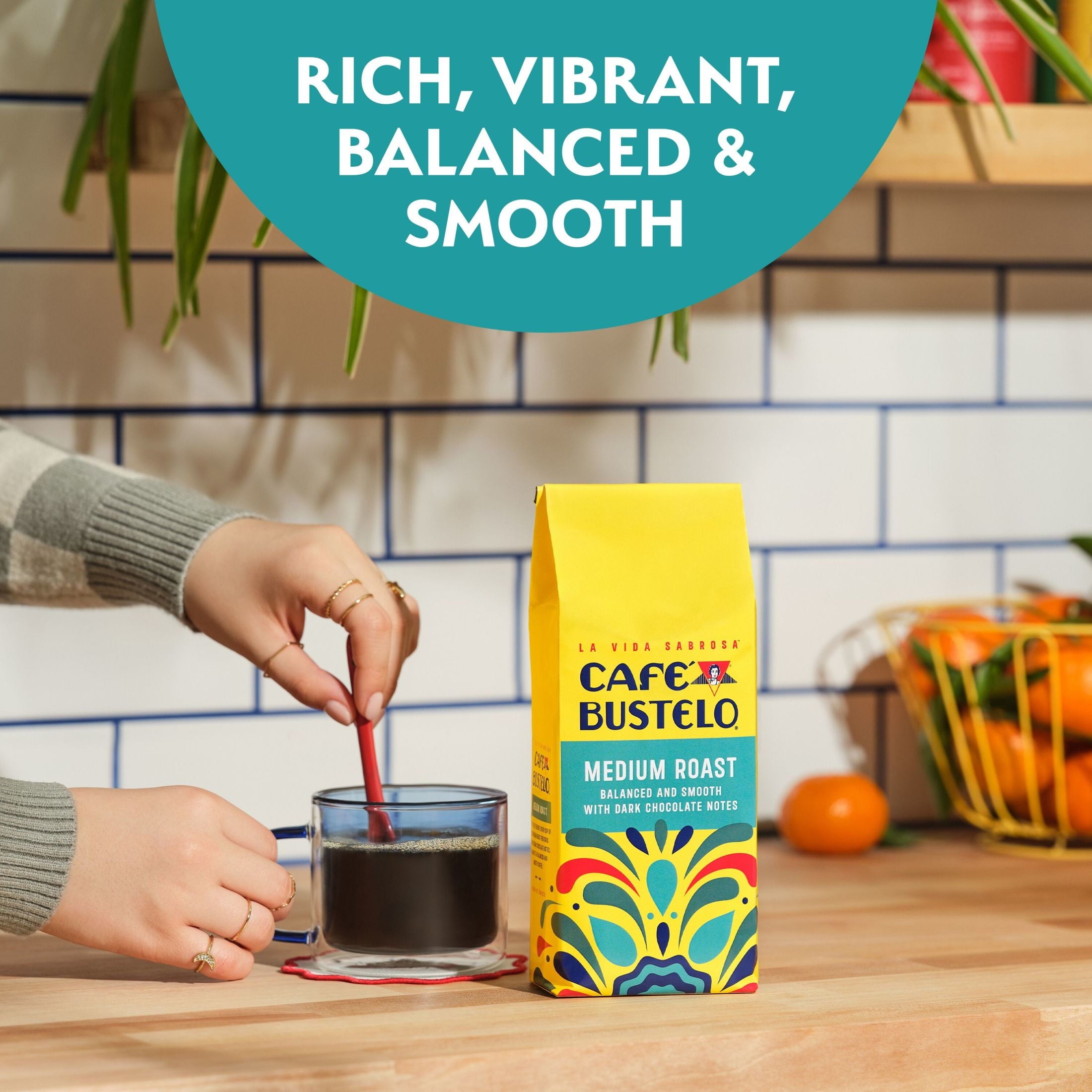 Café Bustelo Naturally Caffeinated Medium Roast Ground Coffee 11 oz Bag