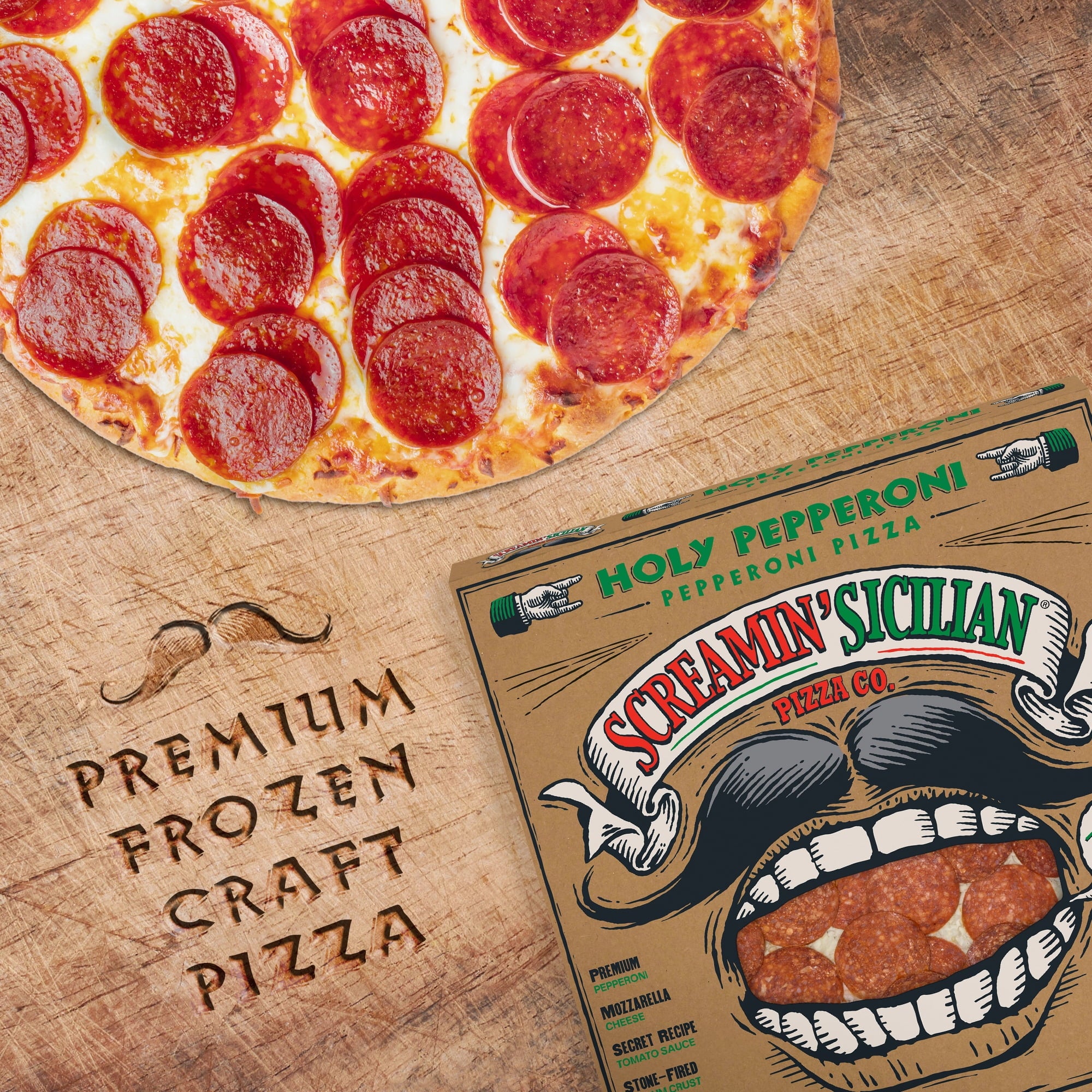 Screamin' Sicilian Holy Pepperoni Frozen Pizza 22.3 Oz