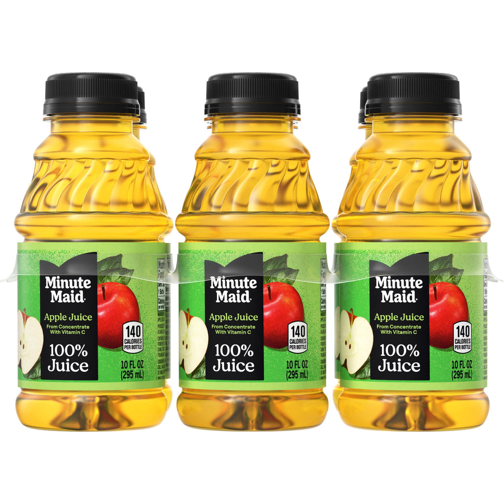 Minute Maid 100% Apple Juice Pulp-Free 10 fl oz 6 Pack