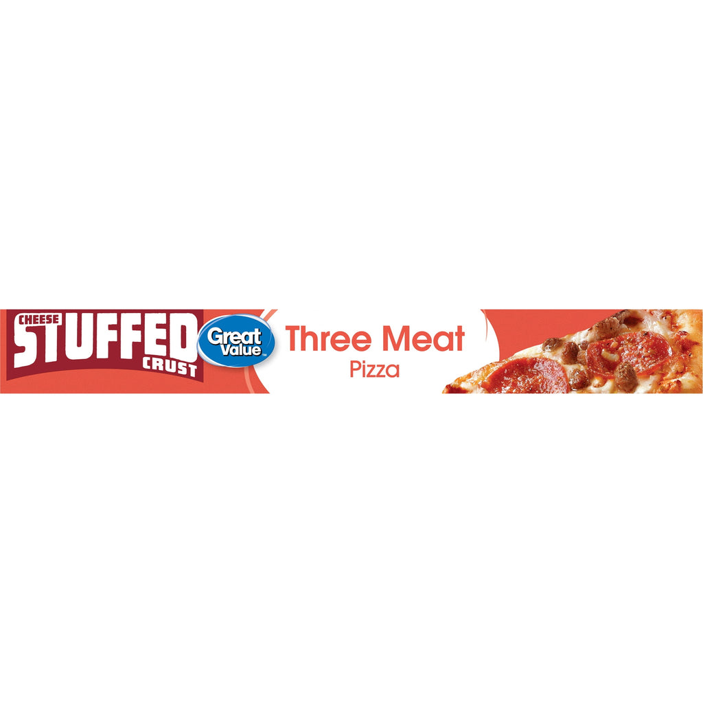 Great Value Stuffed Crust 3 Meat Frozen Pizza 23.75 Oz